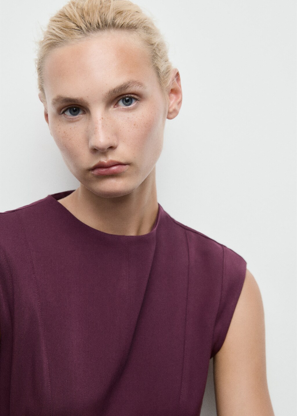 Mango A-line dress with seams