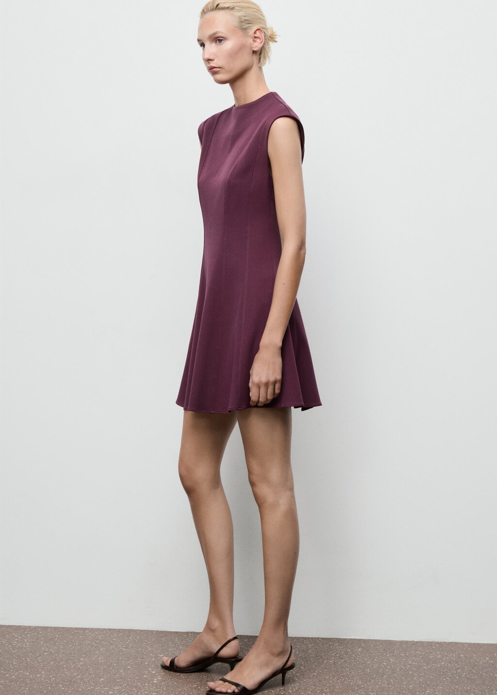 Mango A-line dress with seams