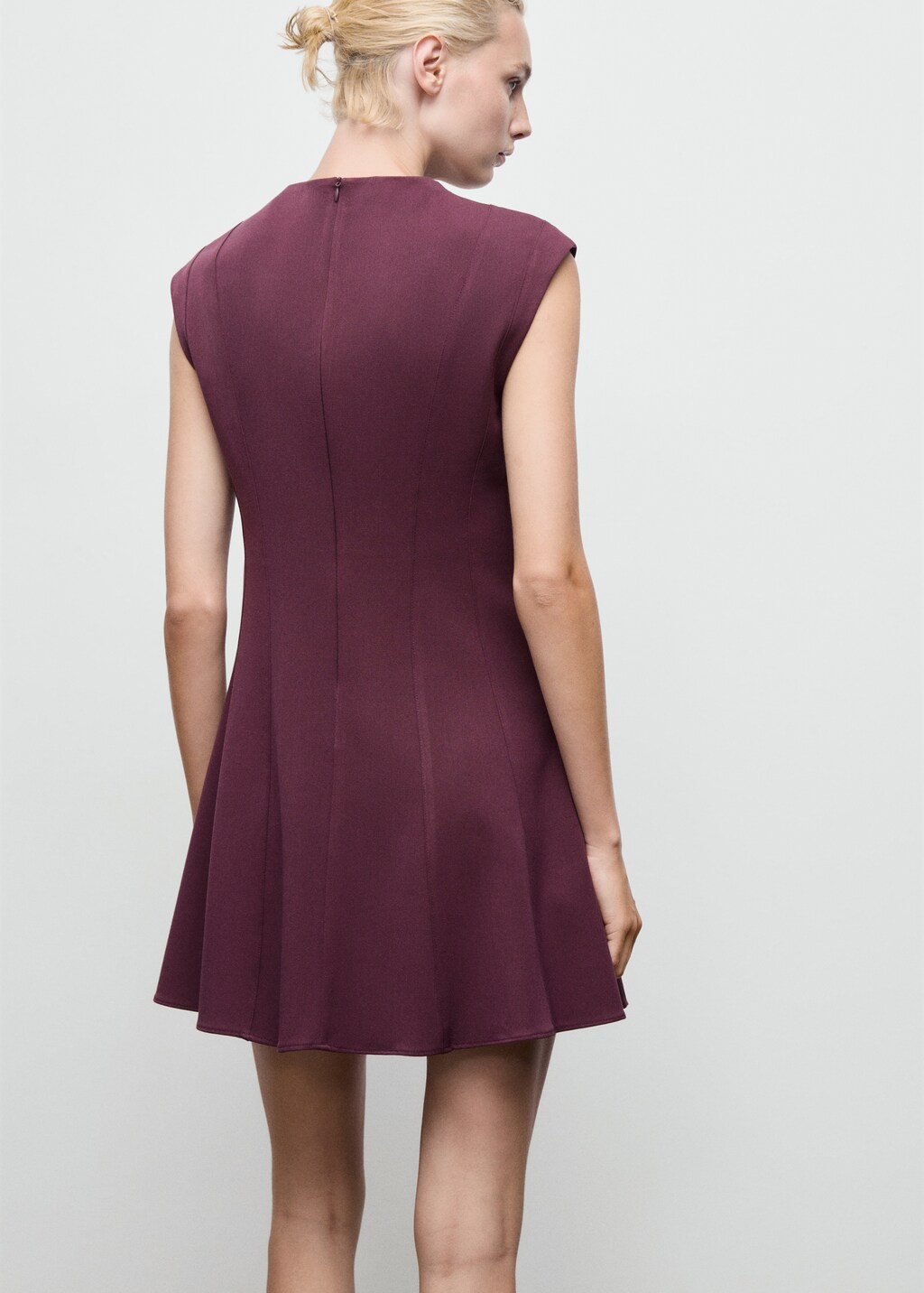 Mango A-line dress with seams