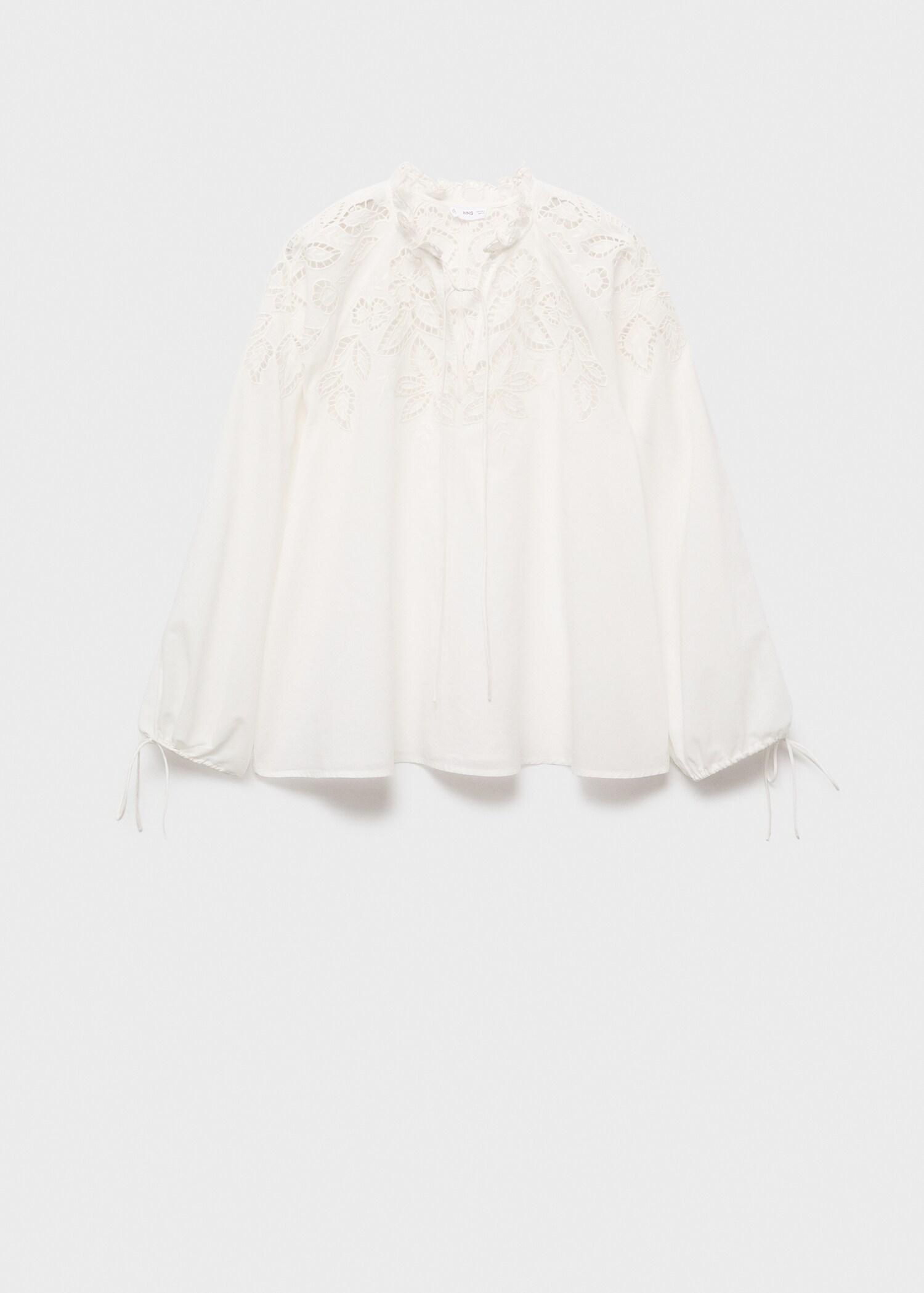 Blouse brodée nœuds - Article sans modèle