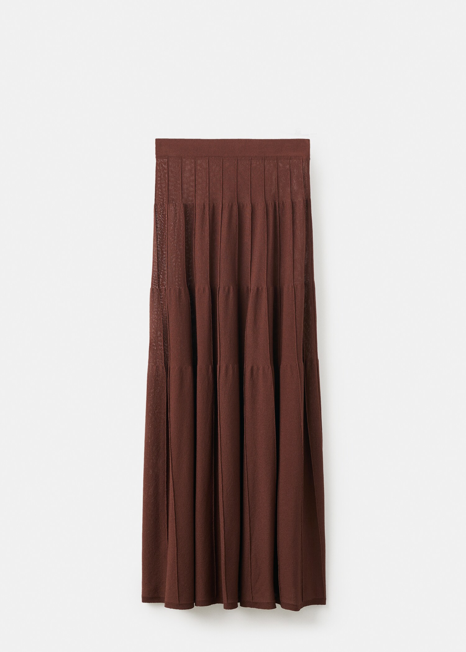 Knitted long skirt with seam detail - Article without model