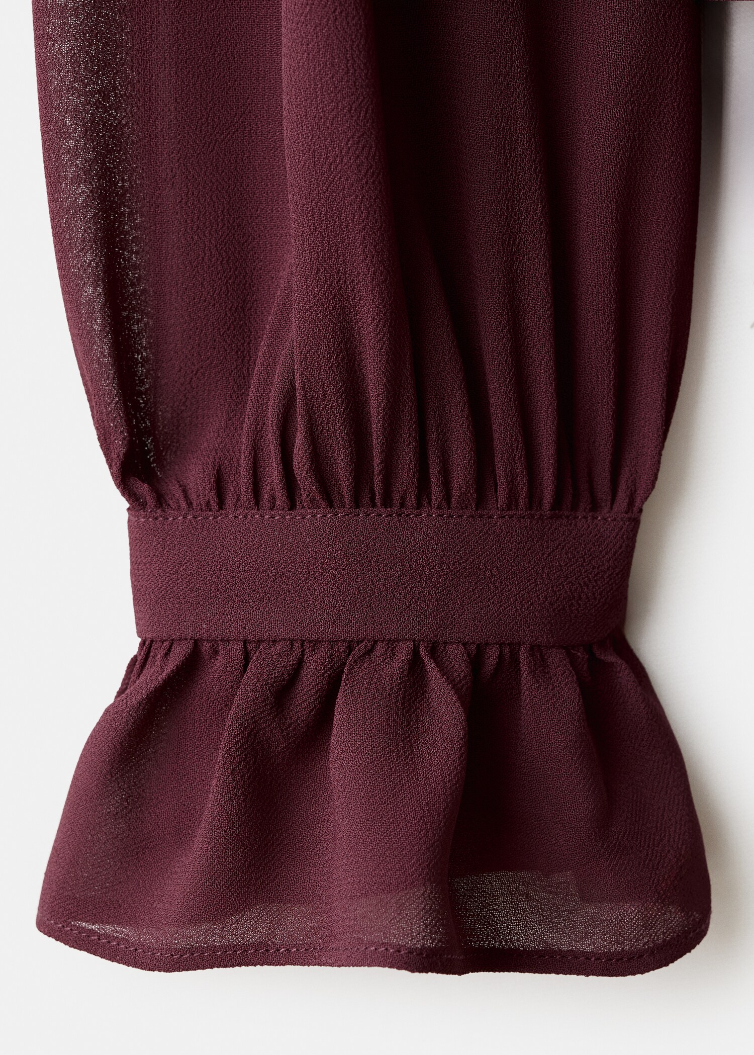 Ruffled blouse with scarf - Details of the article 0