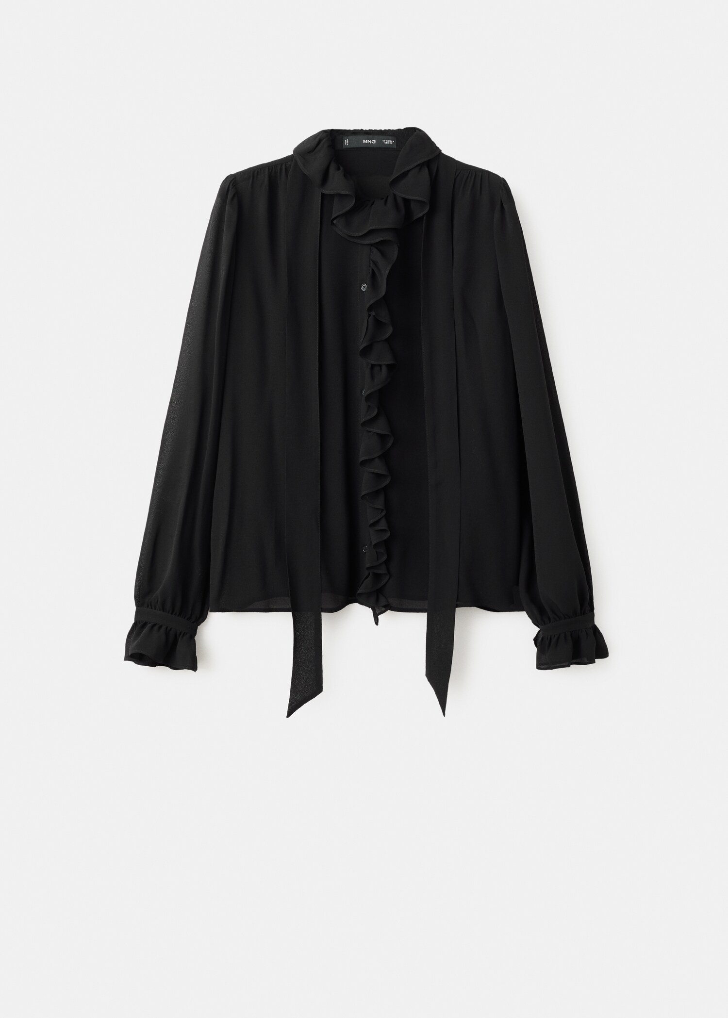 Ruffled blouse with scarf - Article without model