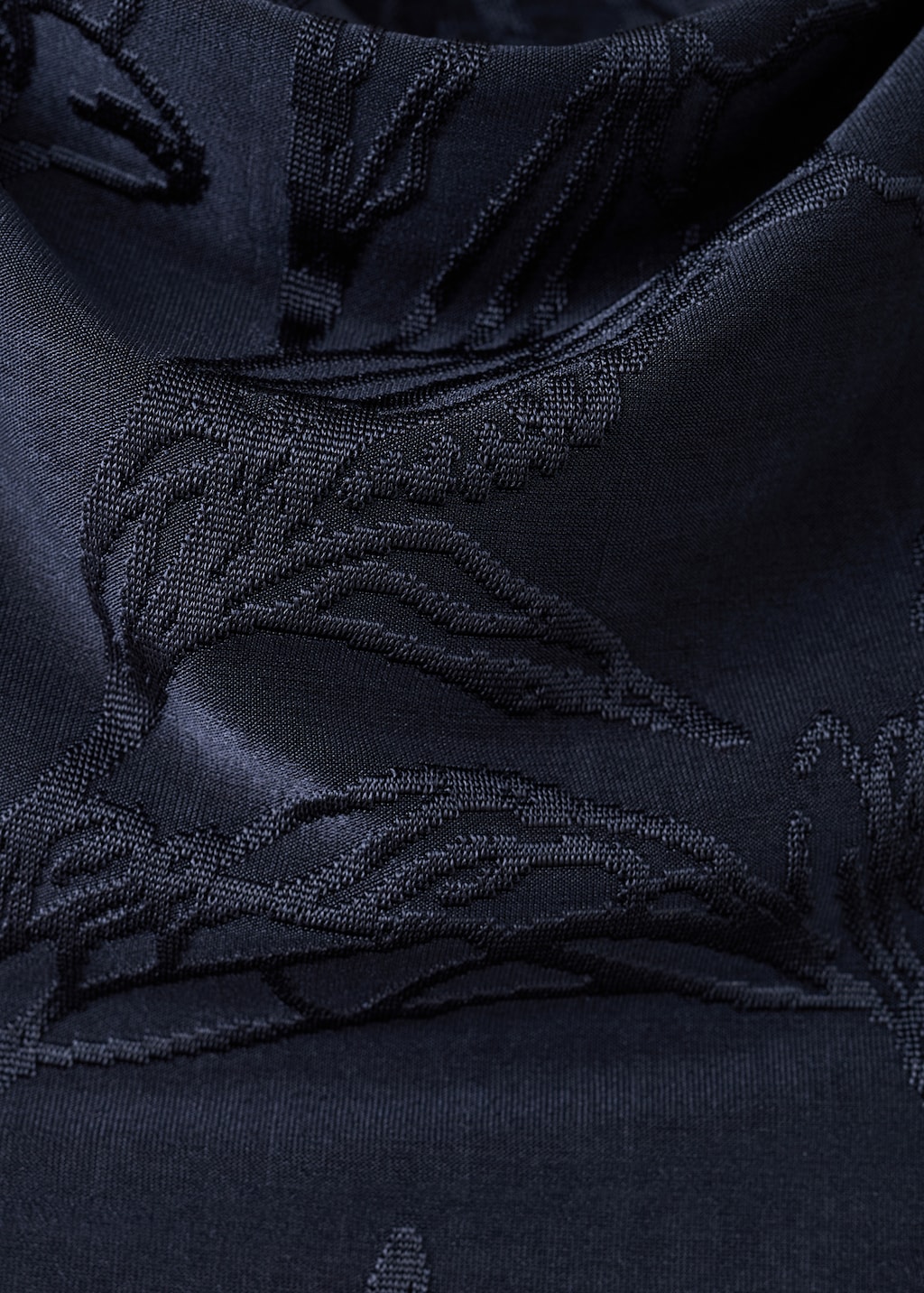 Embroidered dress with draped collar