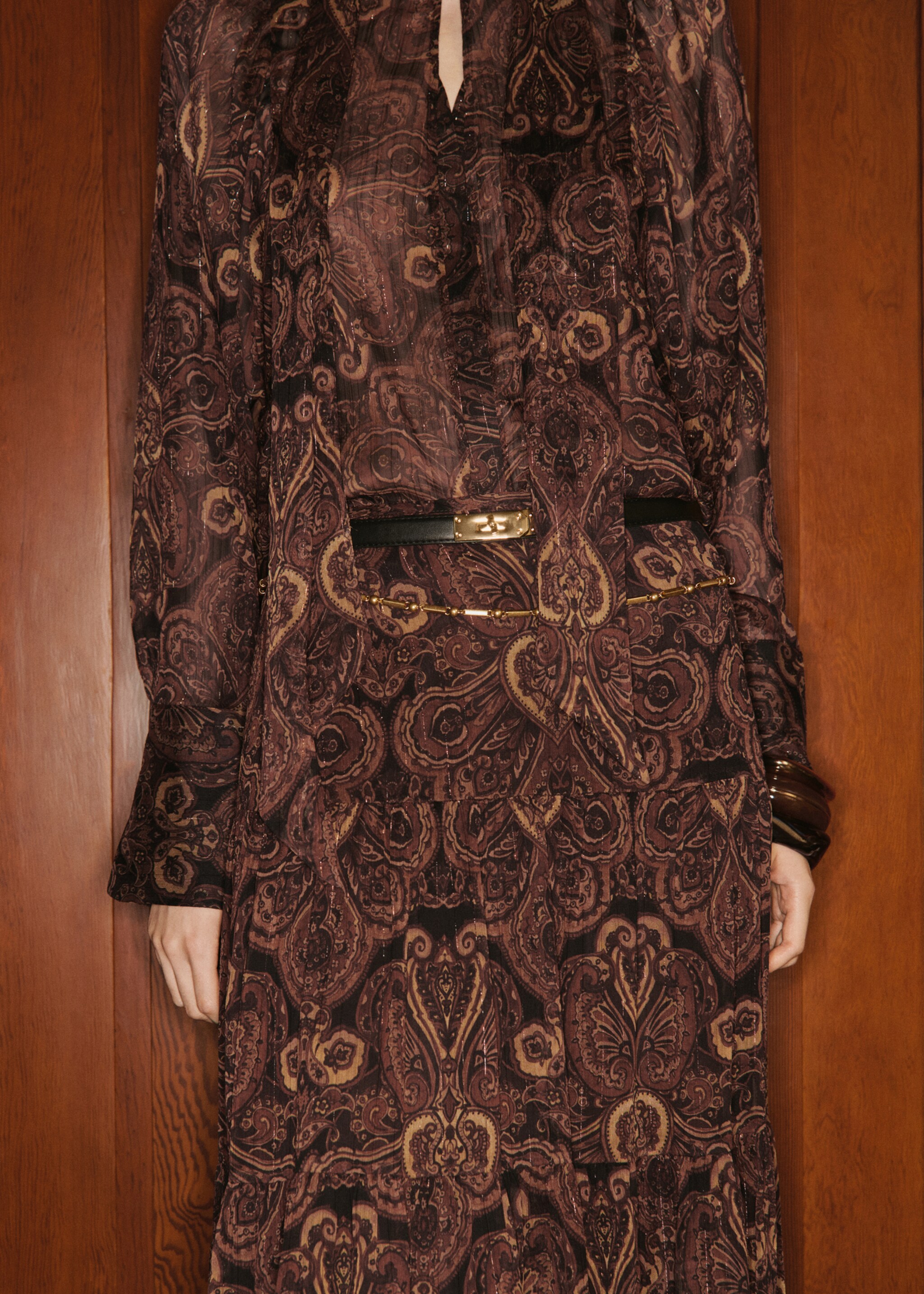 Skirt milano - Medium plane, Brown. Ref: 17085828-00.