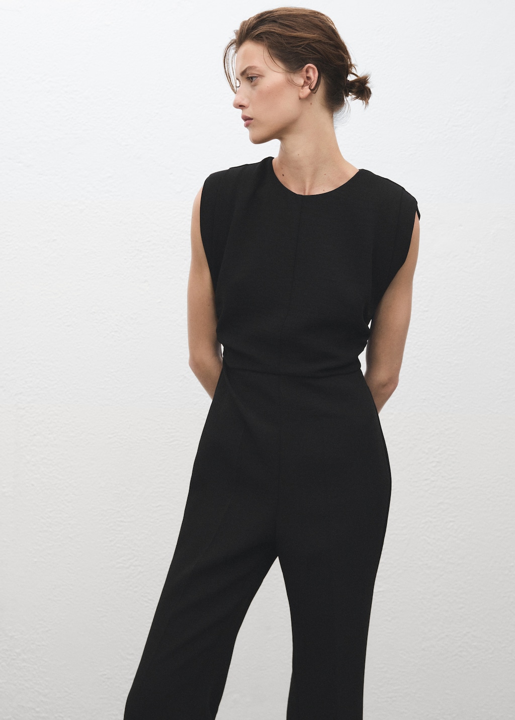 Ruched long jumpsuit