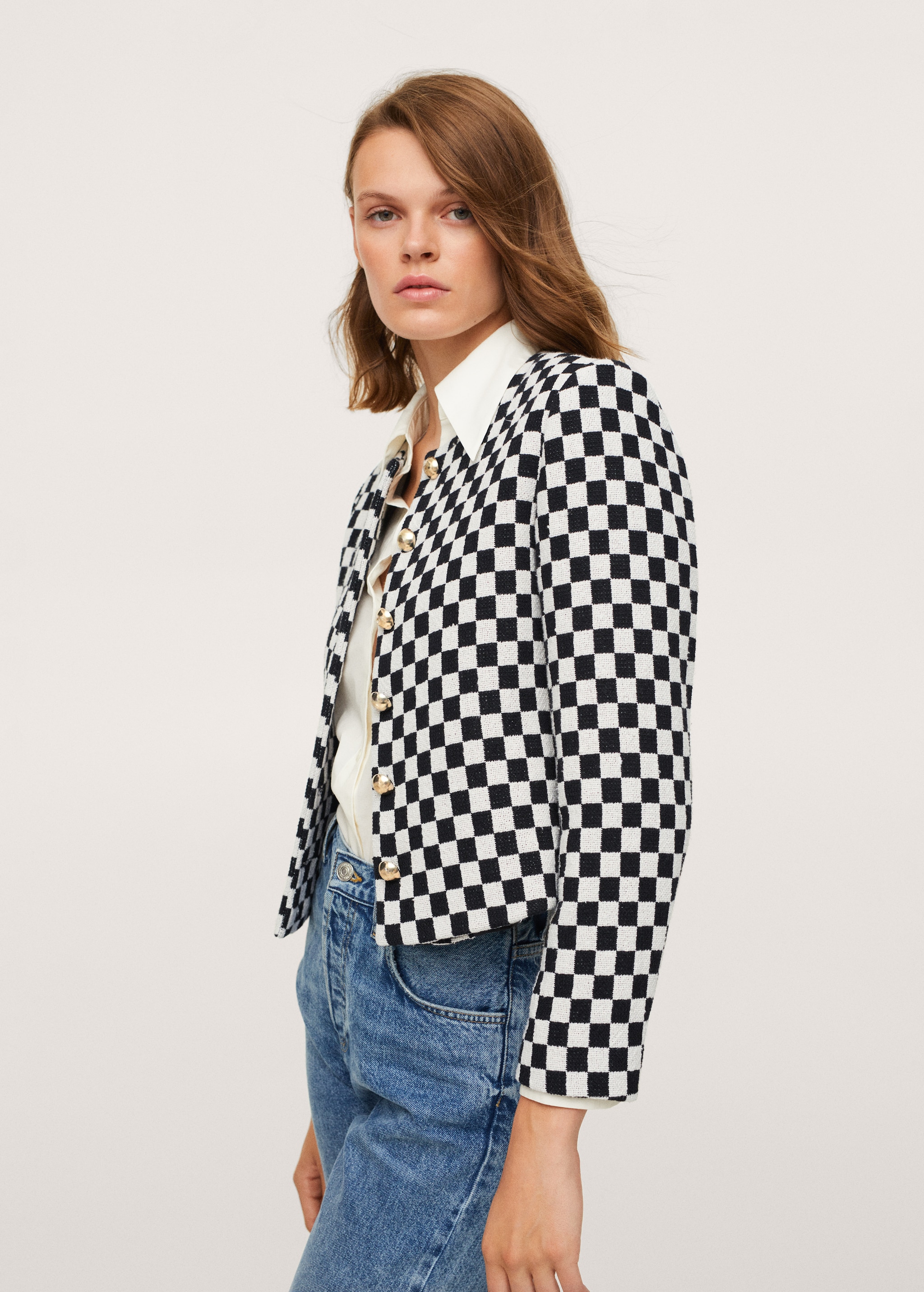 Checked texture jacket - Details of the article 1