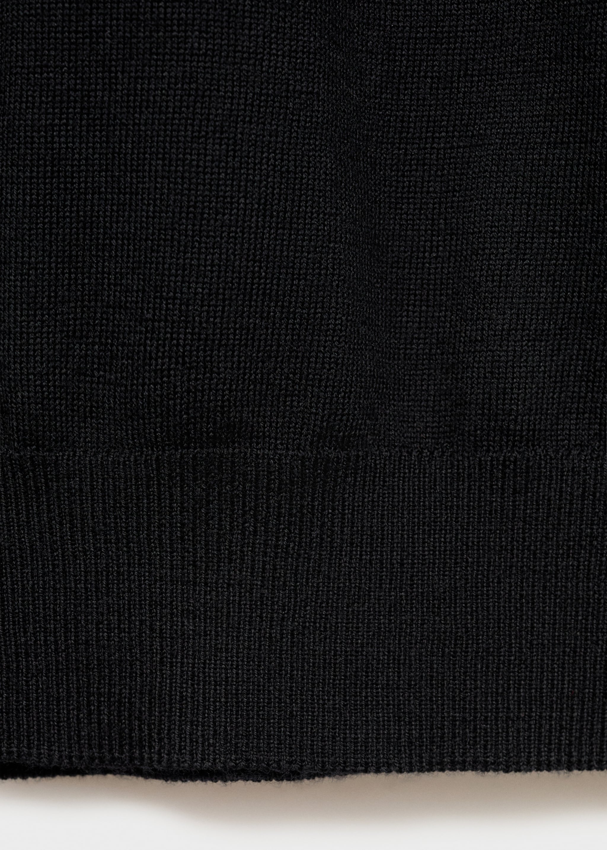 100% wool knitted polo sweater - Details of the article 0, Black. Ref: 17085970-00.