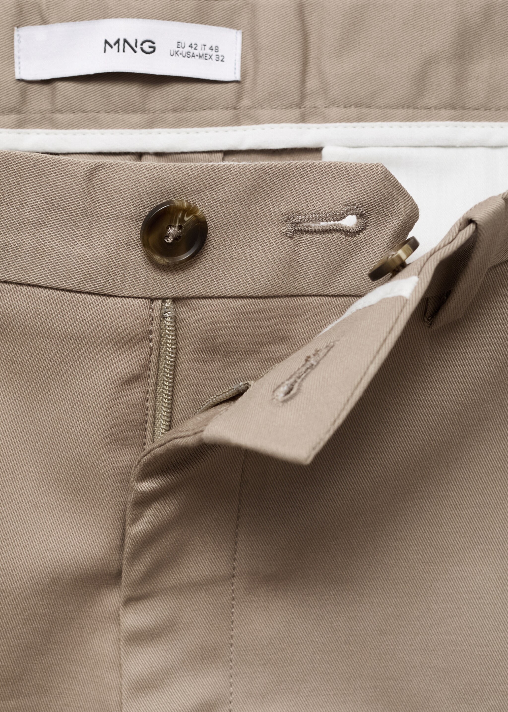 Dublino slim-fit chino trousers - Details of the article 0, Beige. Ref: 17085973-00.