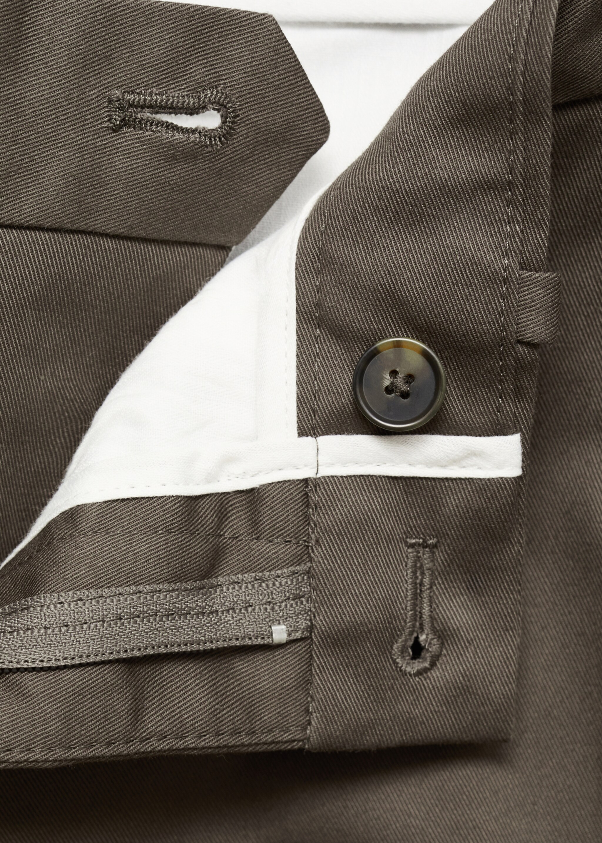 Dublino slim-fit chino trousers - Details of the article 8, Chocolate. Ref: 17085973-00.
