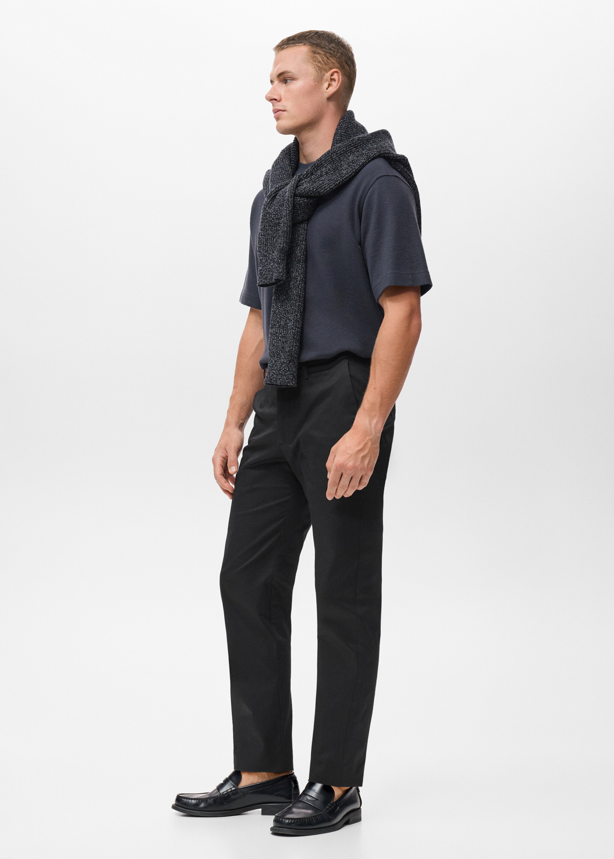 Брюки-чинос Dublino slim fit - Деталь изделия 2, Черный. Ref: 17085973-00.