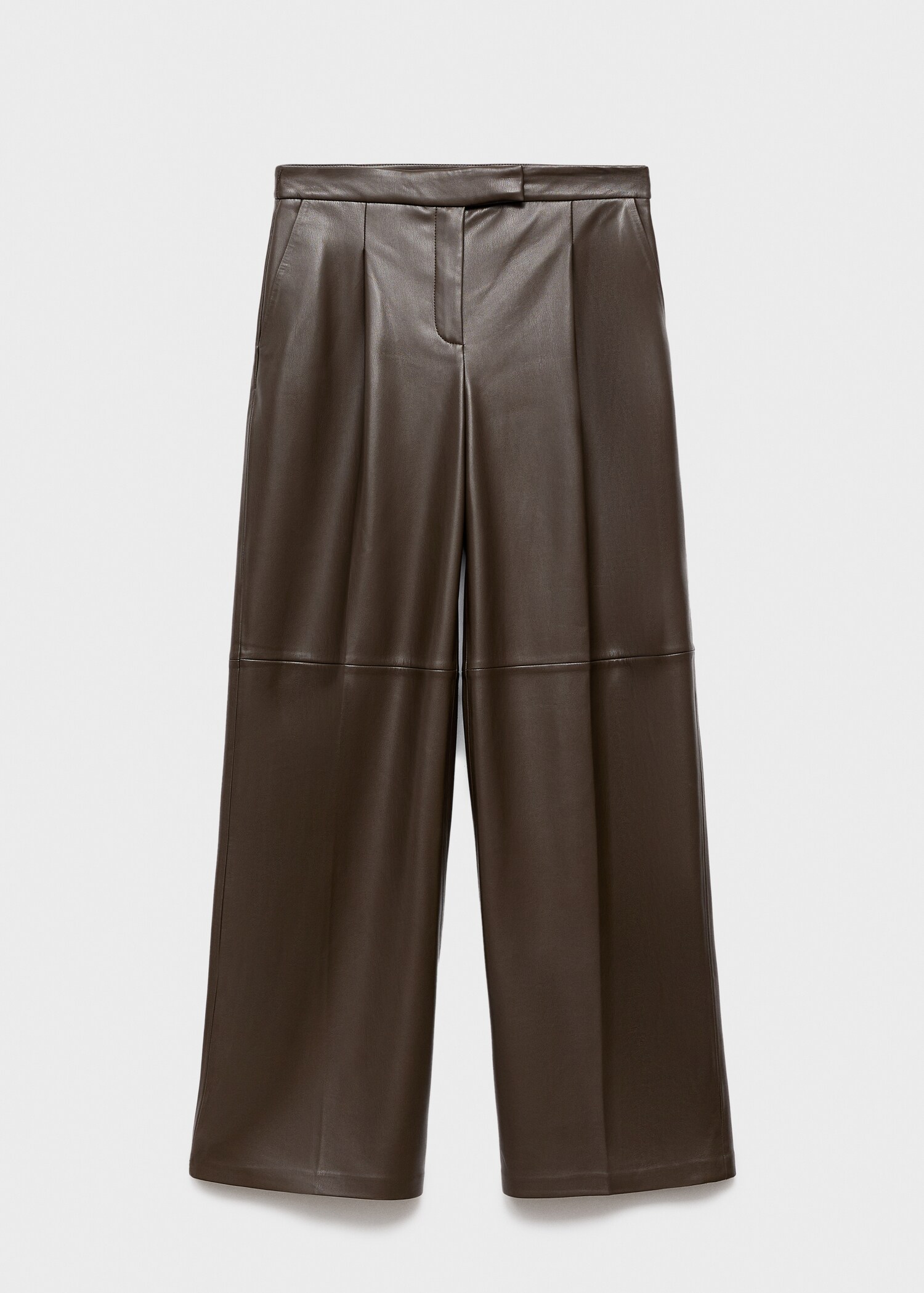 Wide leg faux leather trousers - Article without model