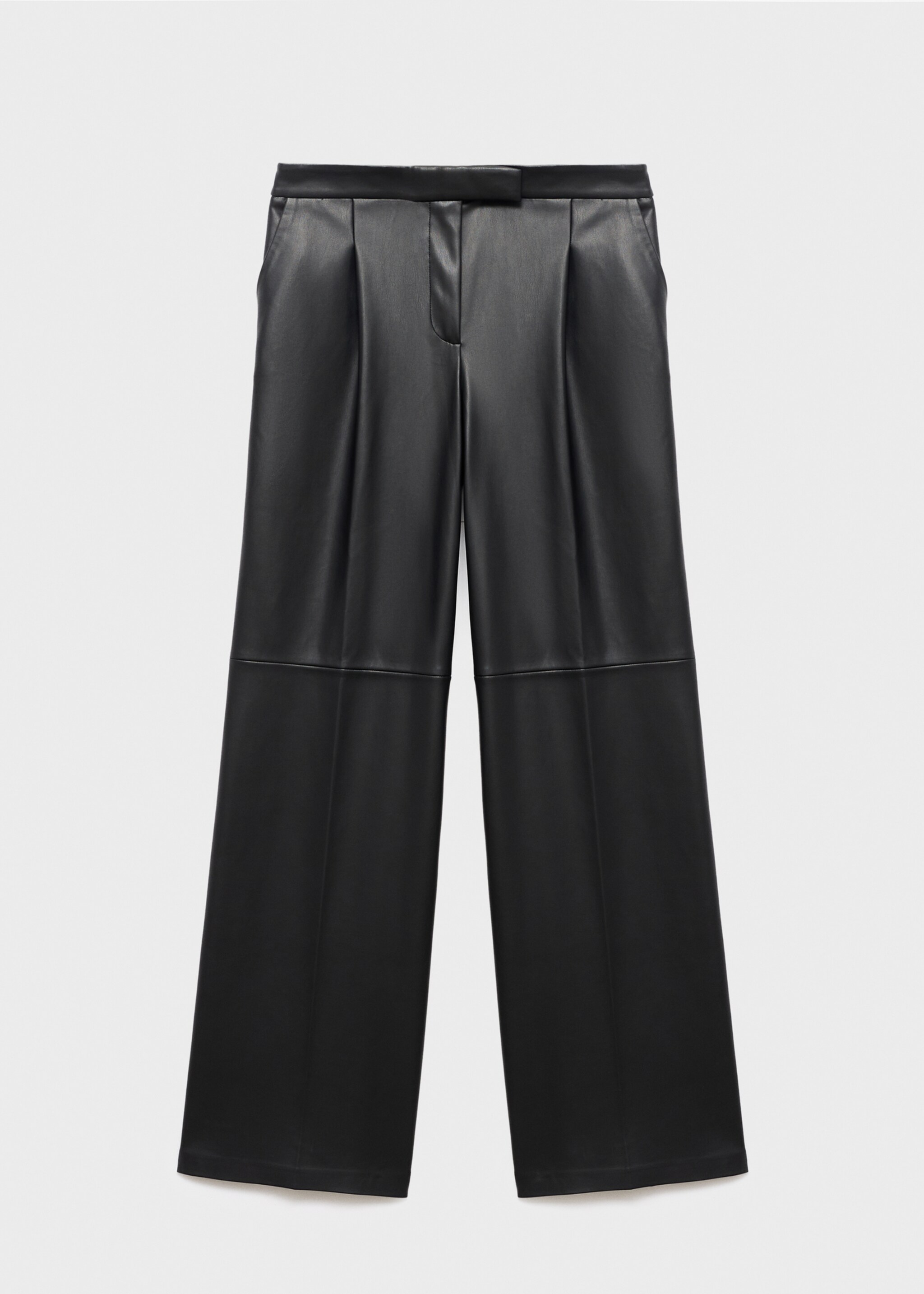 Wide-Leg-Hose in Leder-Effekt - Artikel ohne Model, Schwarz. Ref: 17085976-00.