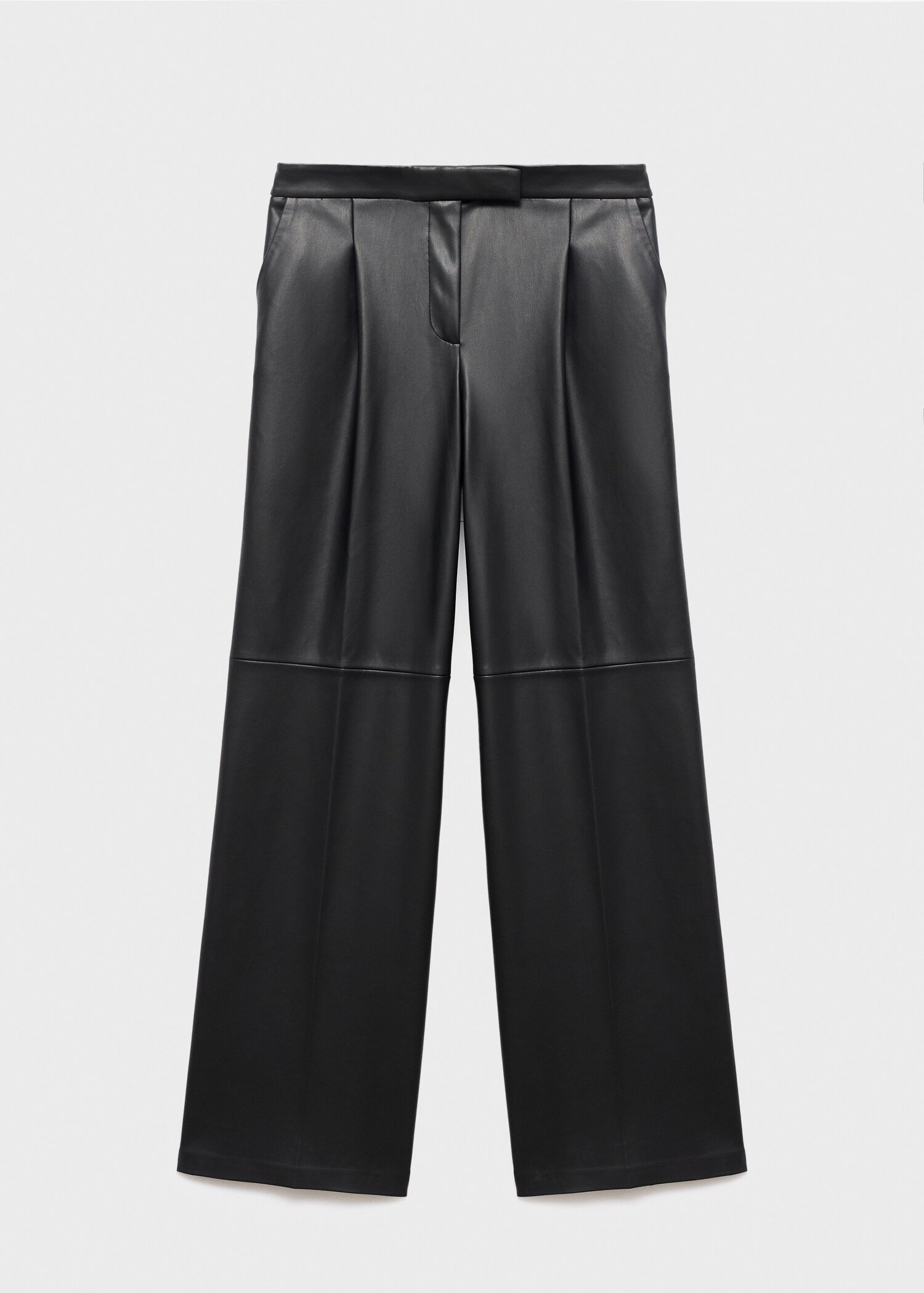 Wide leg faux leather trousers - Article without model