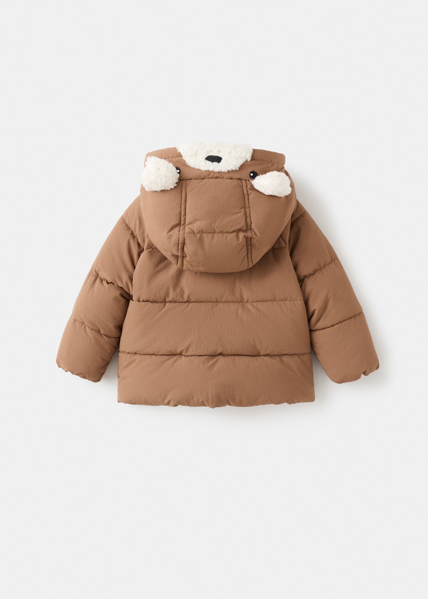 Fur-effect quilted coat - Reverse of the article