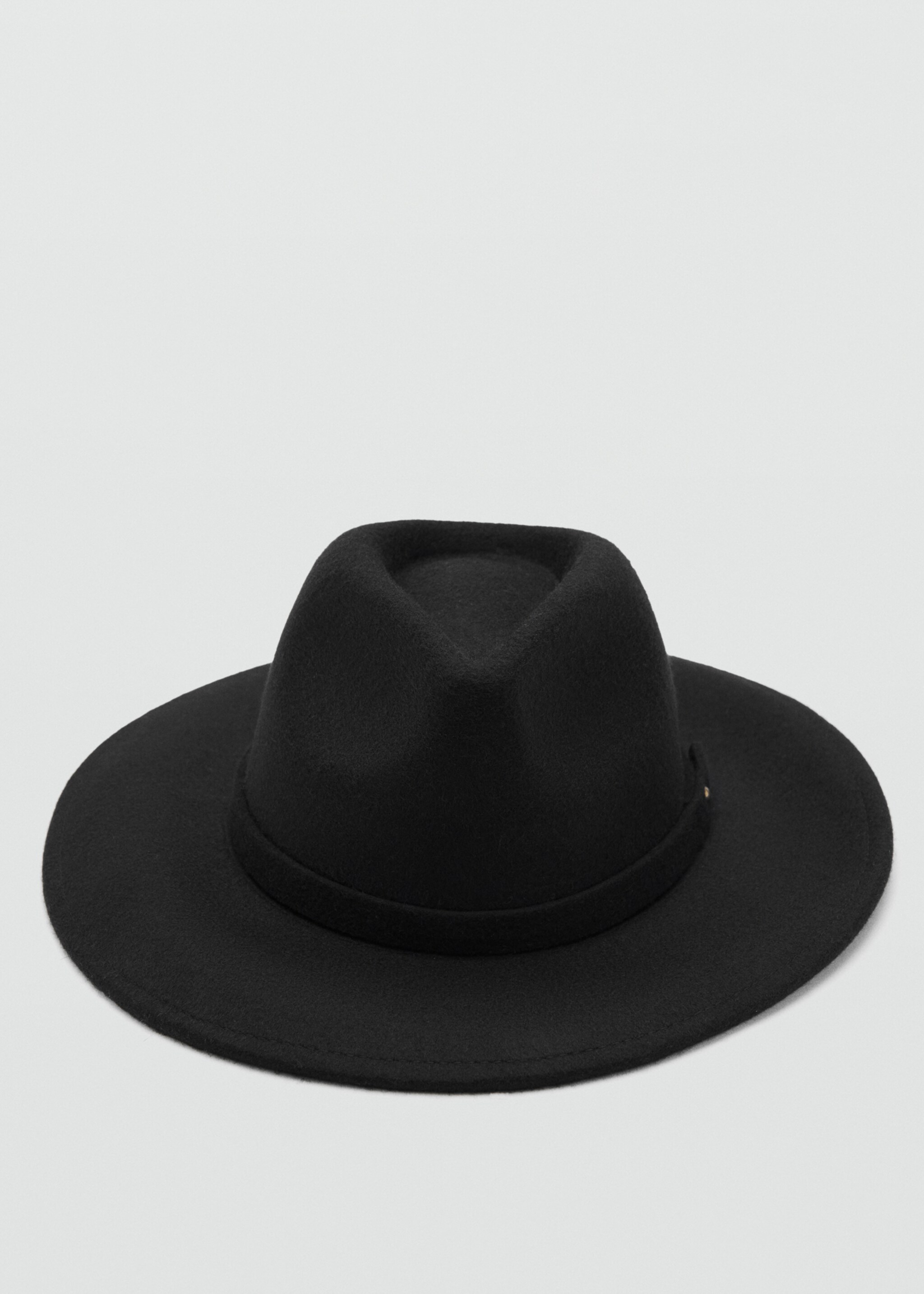 Chapeau 100 % laine - Plan moyen, Noir. Ref: 17085987-00.