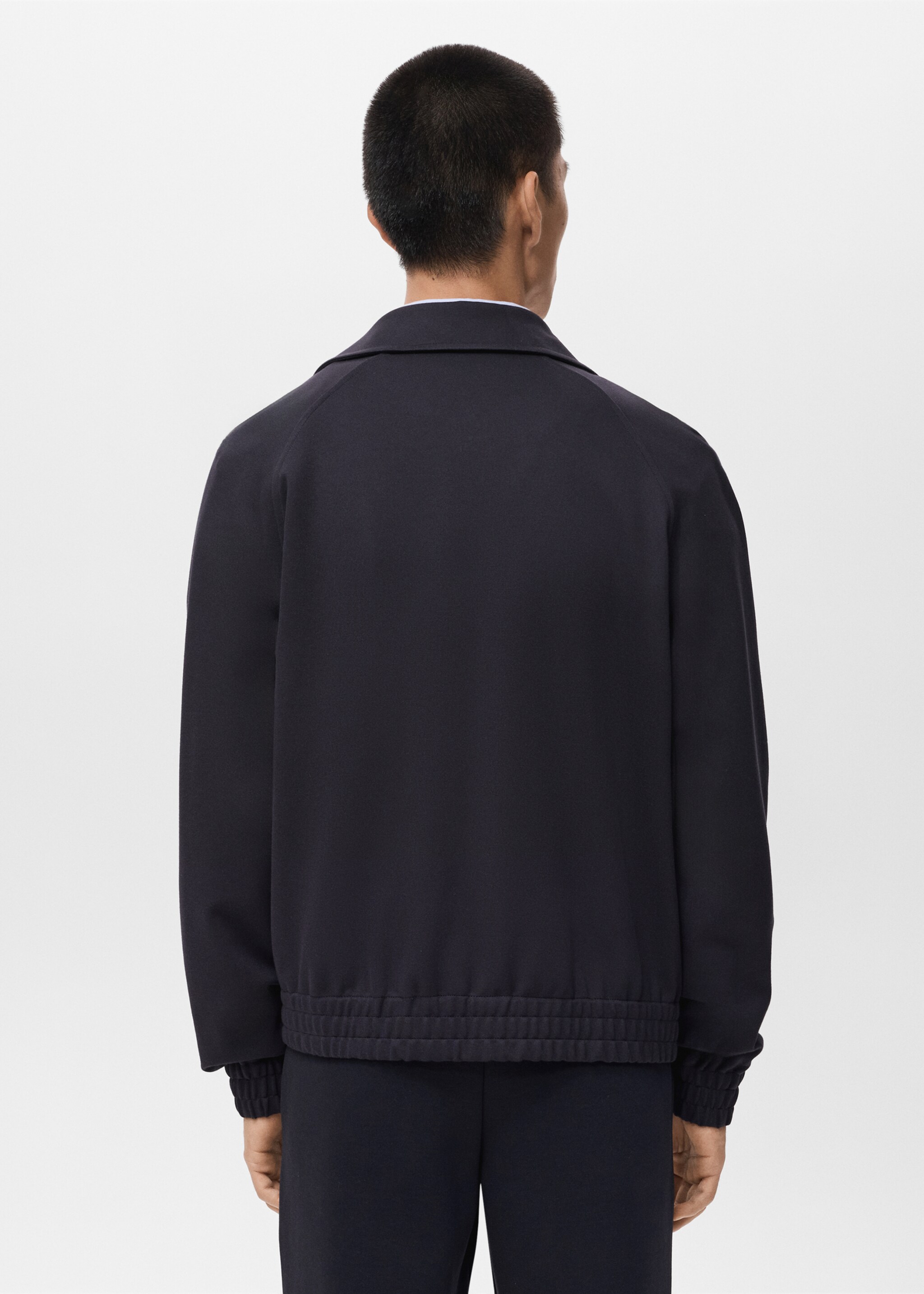 Regular-fit zip-up hoodie - Reverse of the article, Navy. Ref: 17085988-00.