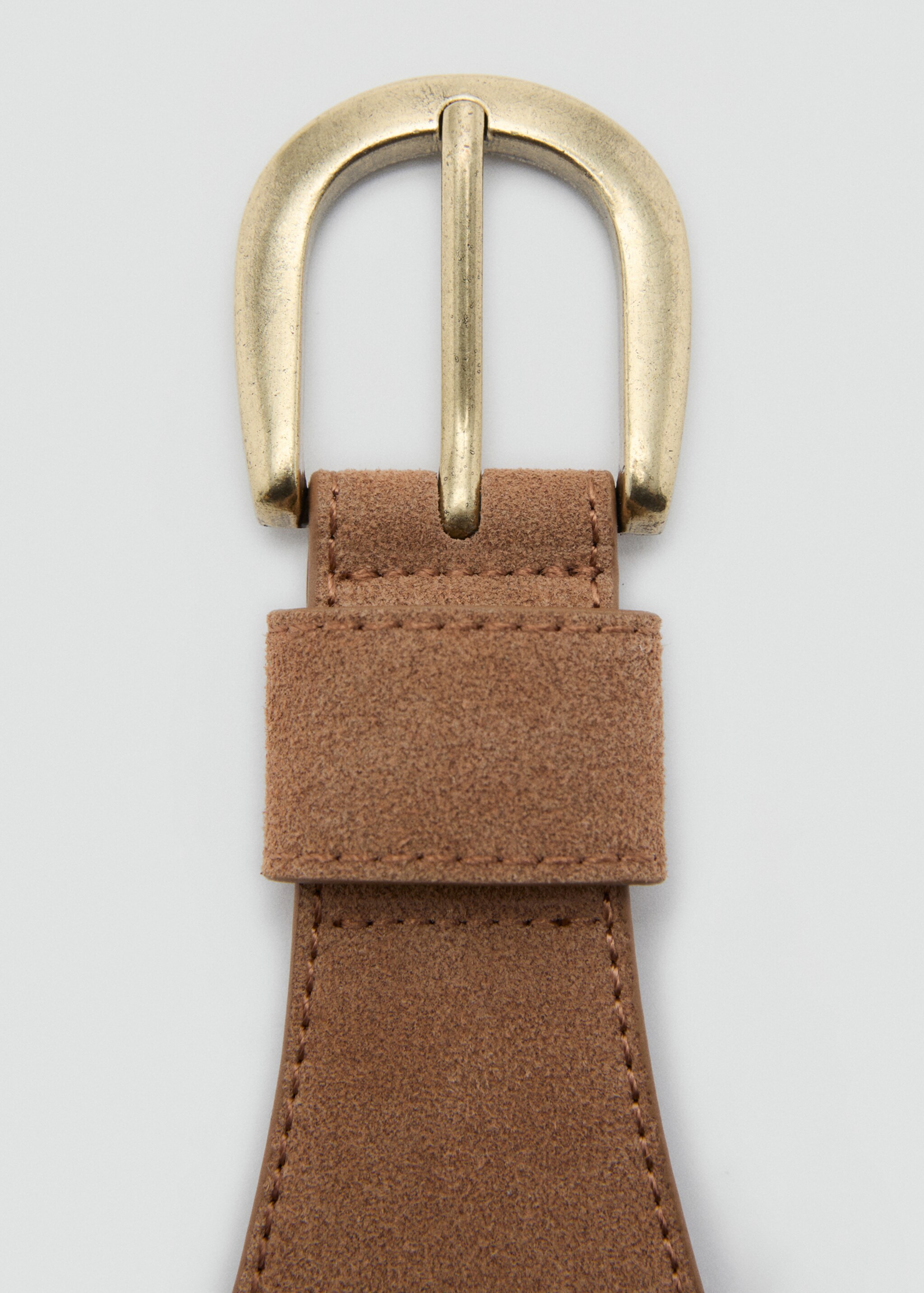 Suede obi belt - Medium plane, Brown. Ref: 17085989-00.