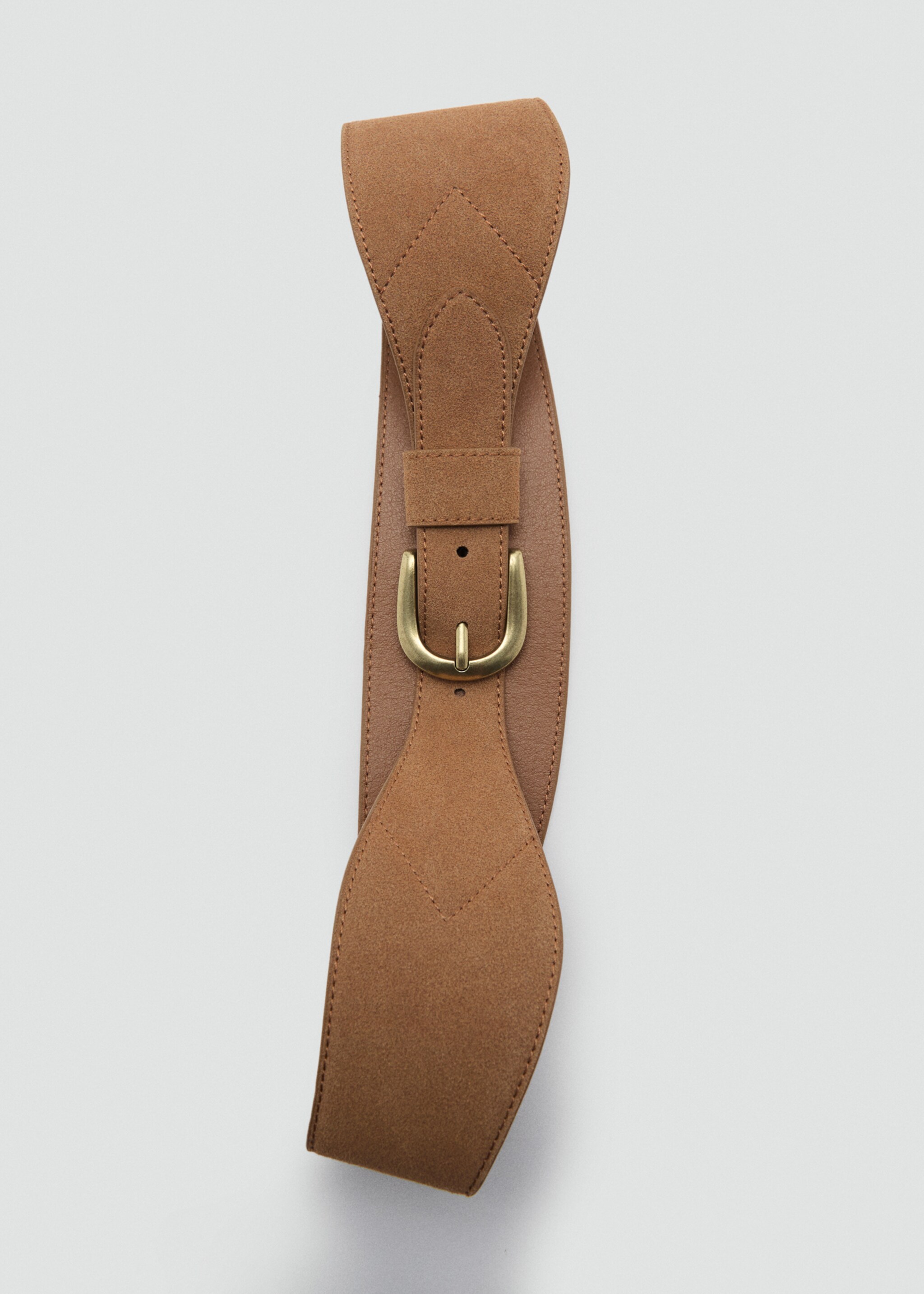 Suede obi belt - Details of the article 1, Brown. Ref: 17085989-00.