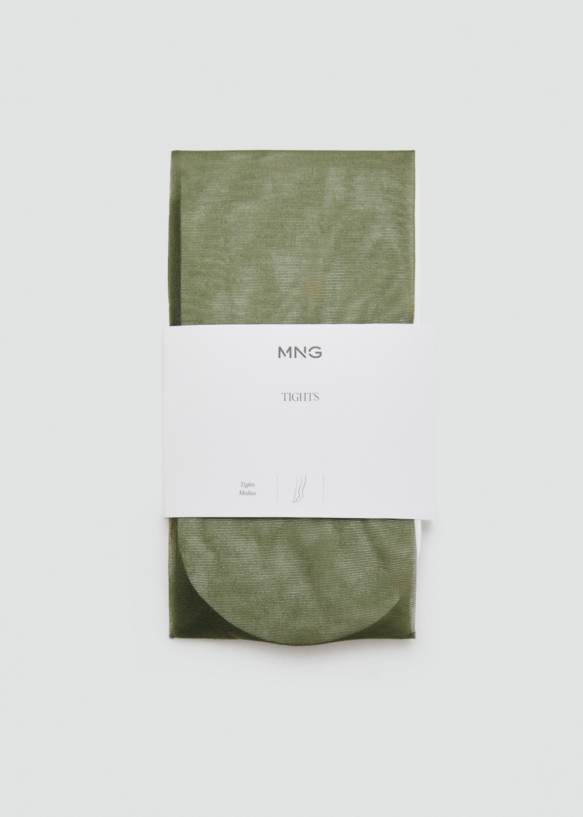 Thin veiled tights - Details of the article 1, Medium Green. Ref: 17085991-00.