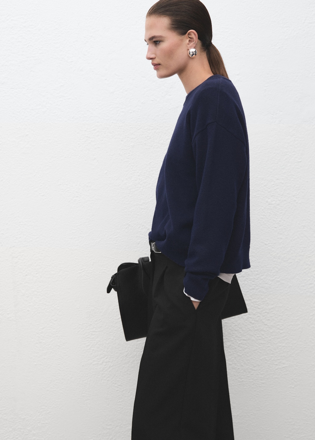 Combined trousers with belt