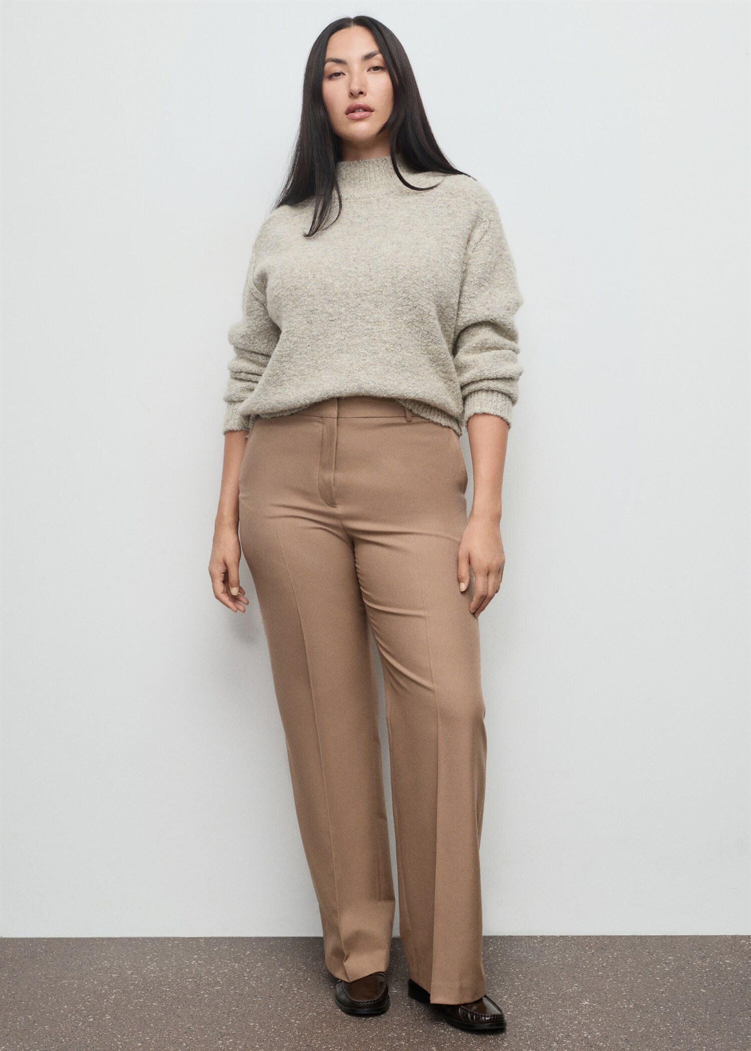 Pantaló vestit recte barreja llana - Detall de l'article 3