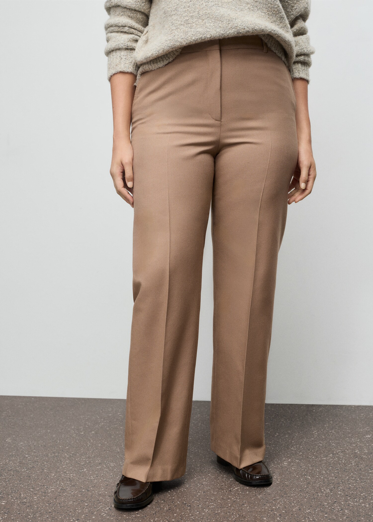 Pantaló vestit recte barreja llana - Detall de l'article 5
