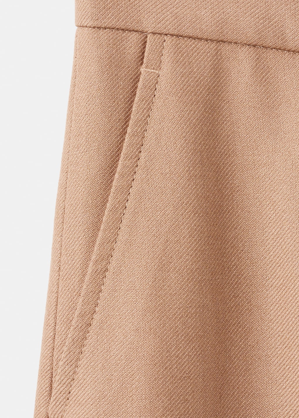 Straight wool-blend suit pants