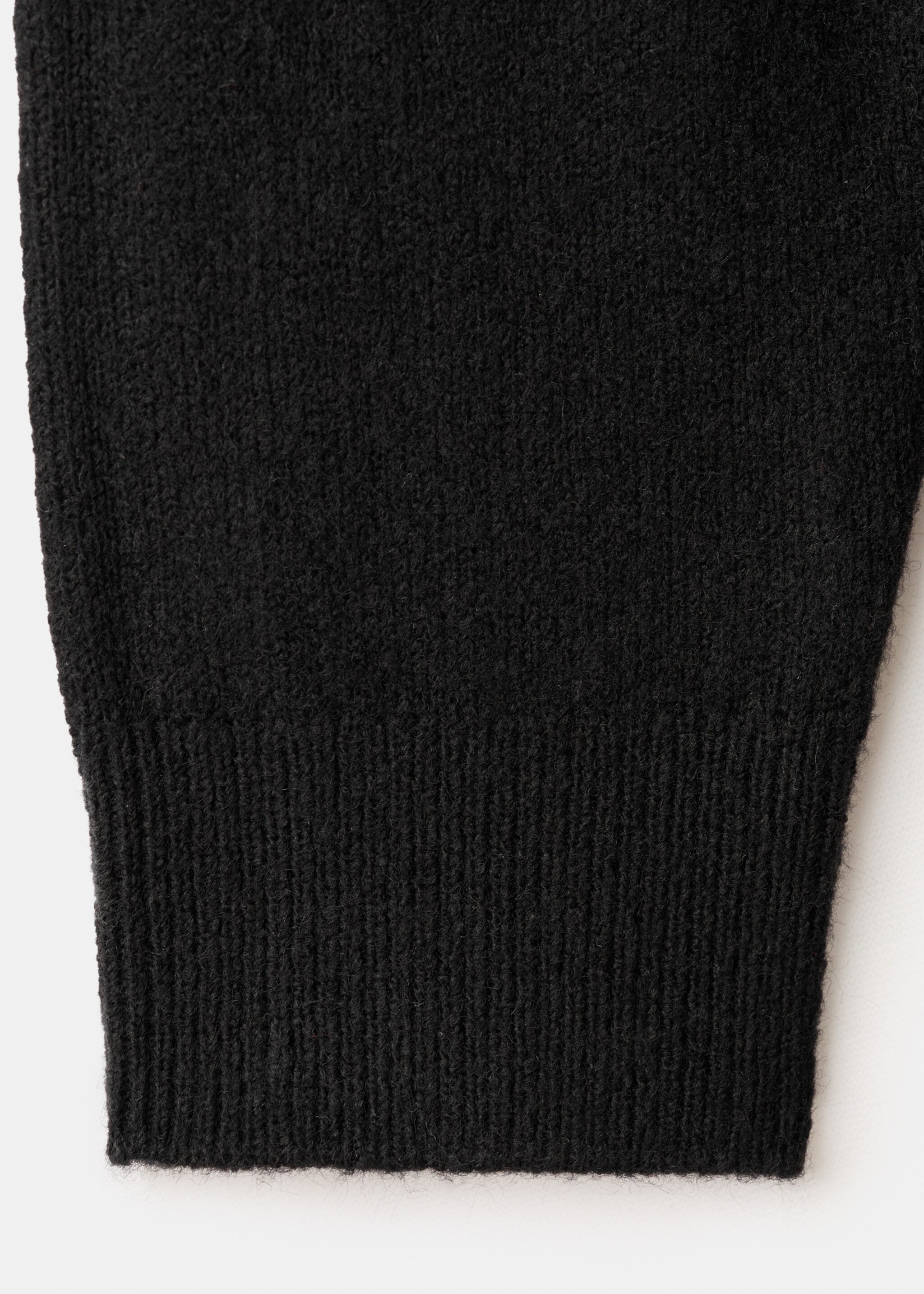 Turtle neck knit dress - Details of the article 8, Black. Ref: 17086329-00.