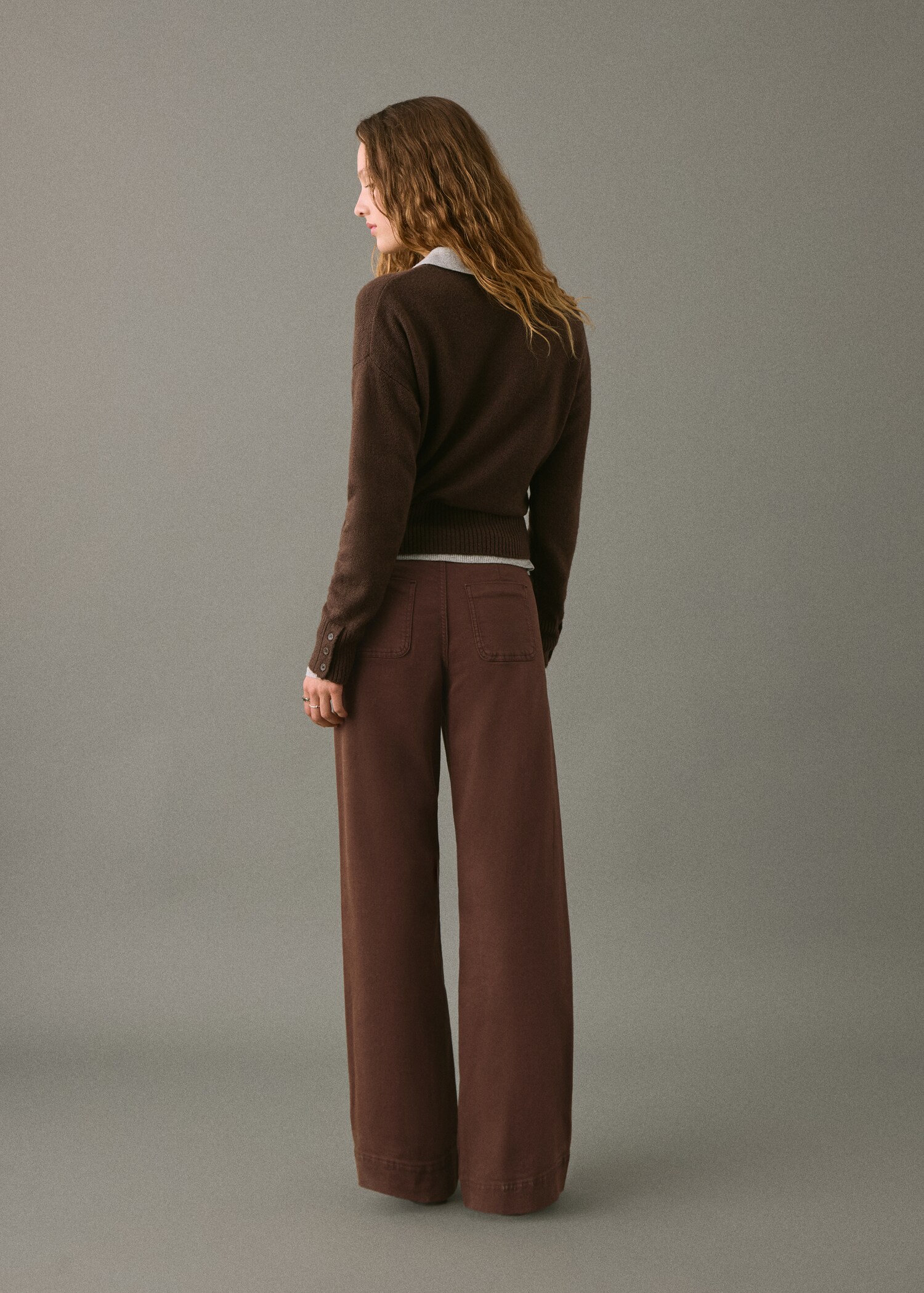 Wide leg jeans with pockets - Reverse of the article