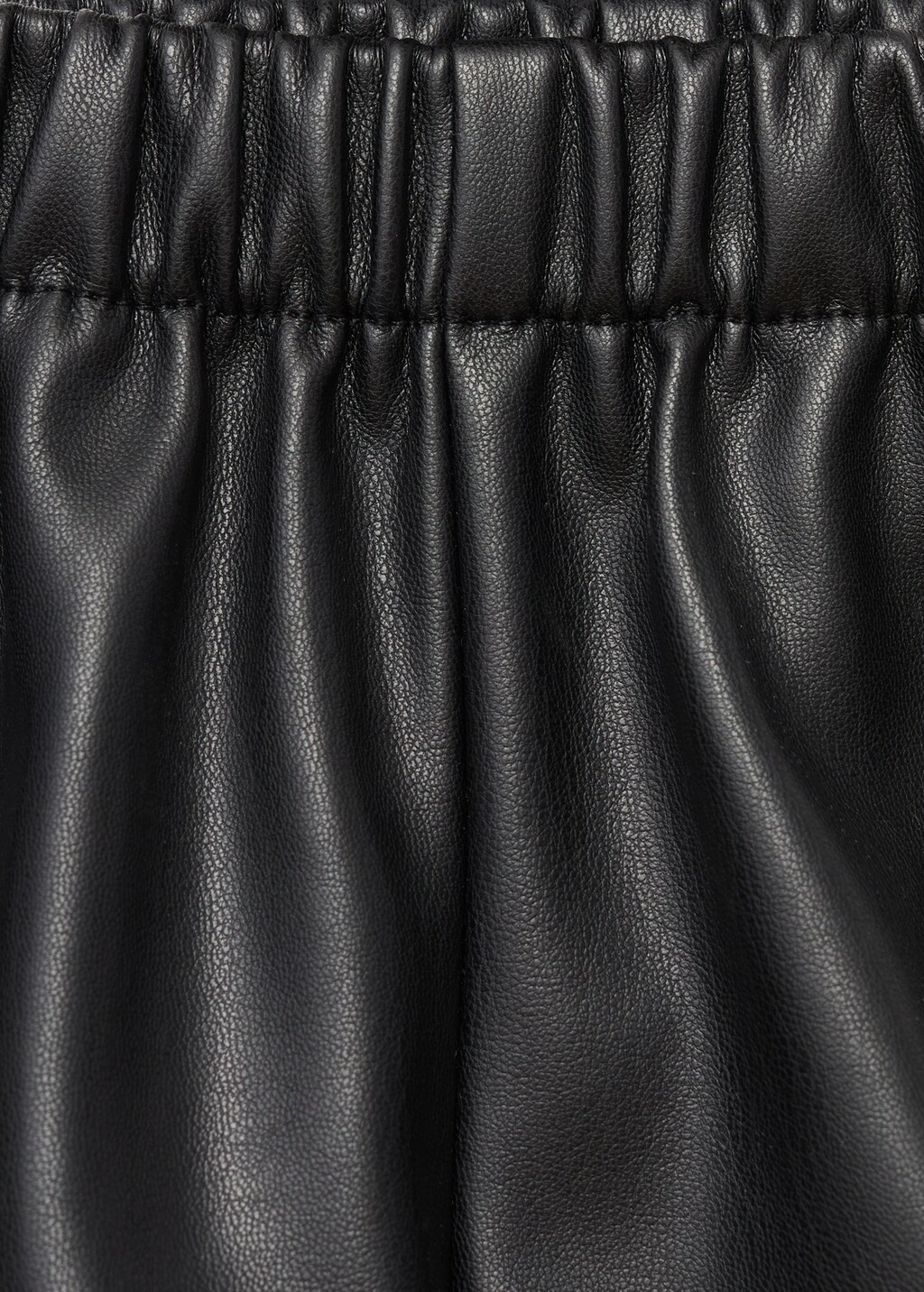 Faux-leather shorts