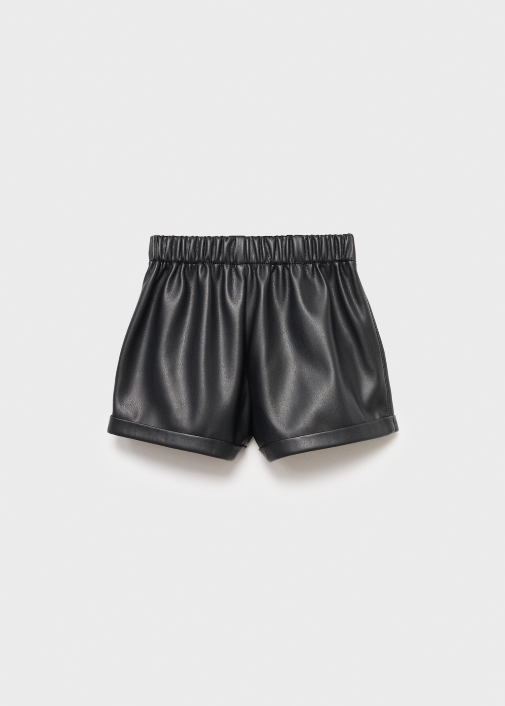 Faux-leather shorts