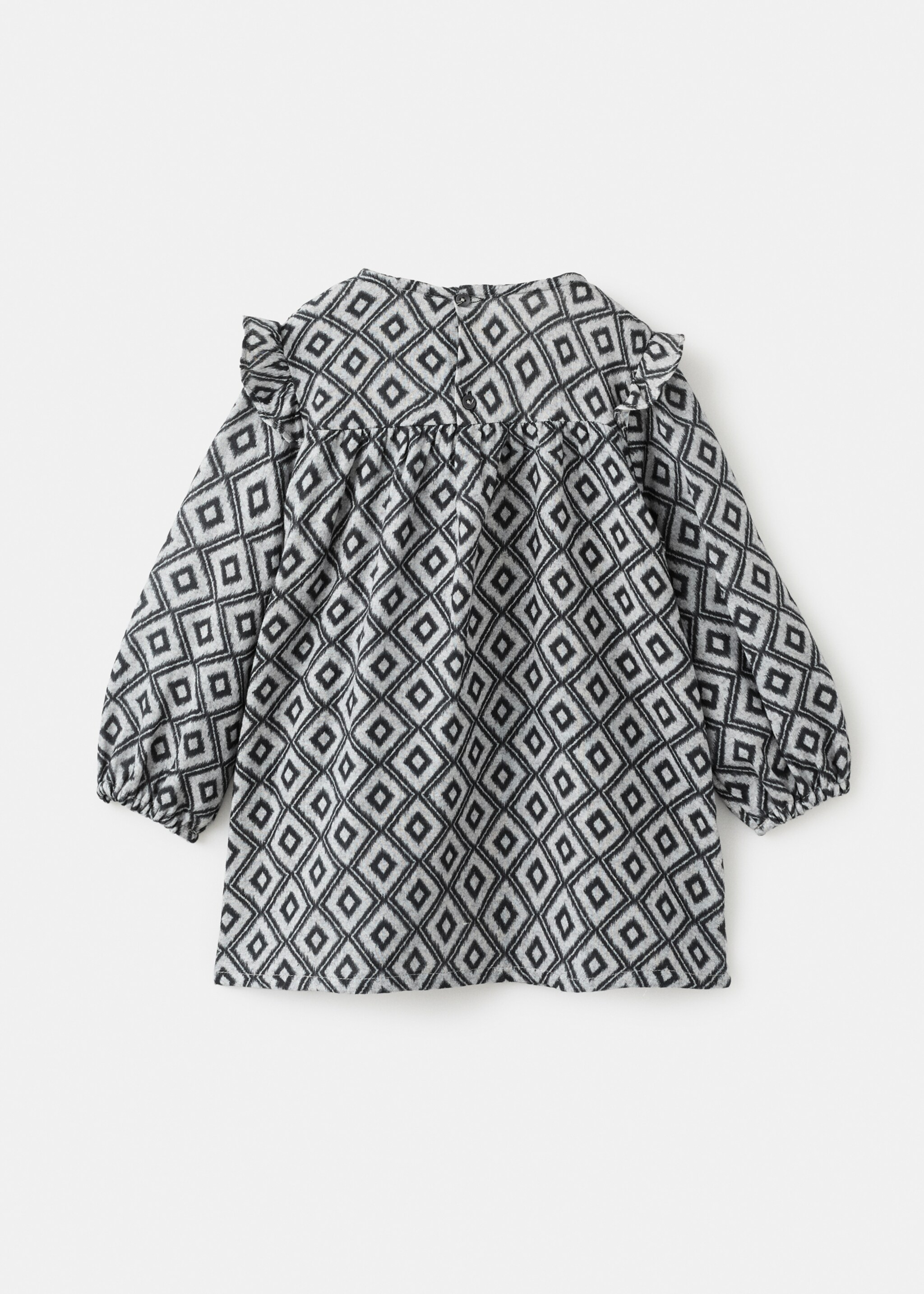 Ethnic print dress - Зворотна сторона товару, Чорний. Ref: 17086335-00.