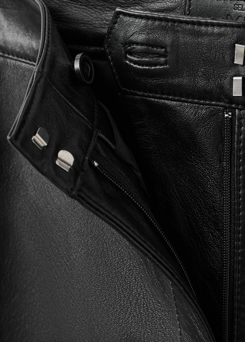 Mango 100% leather flared pants thumbnail