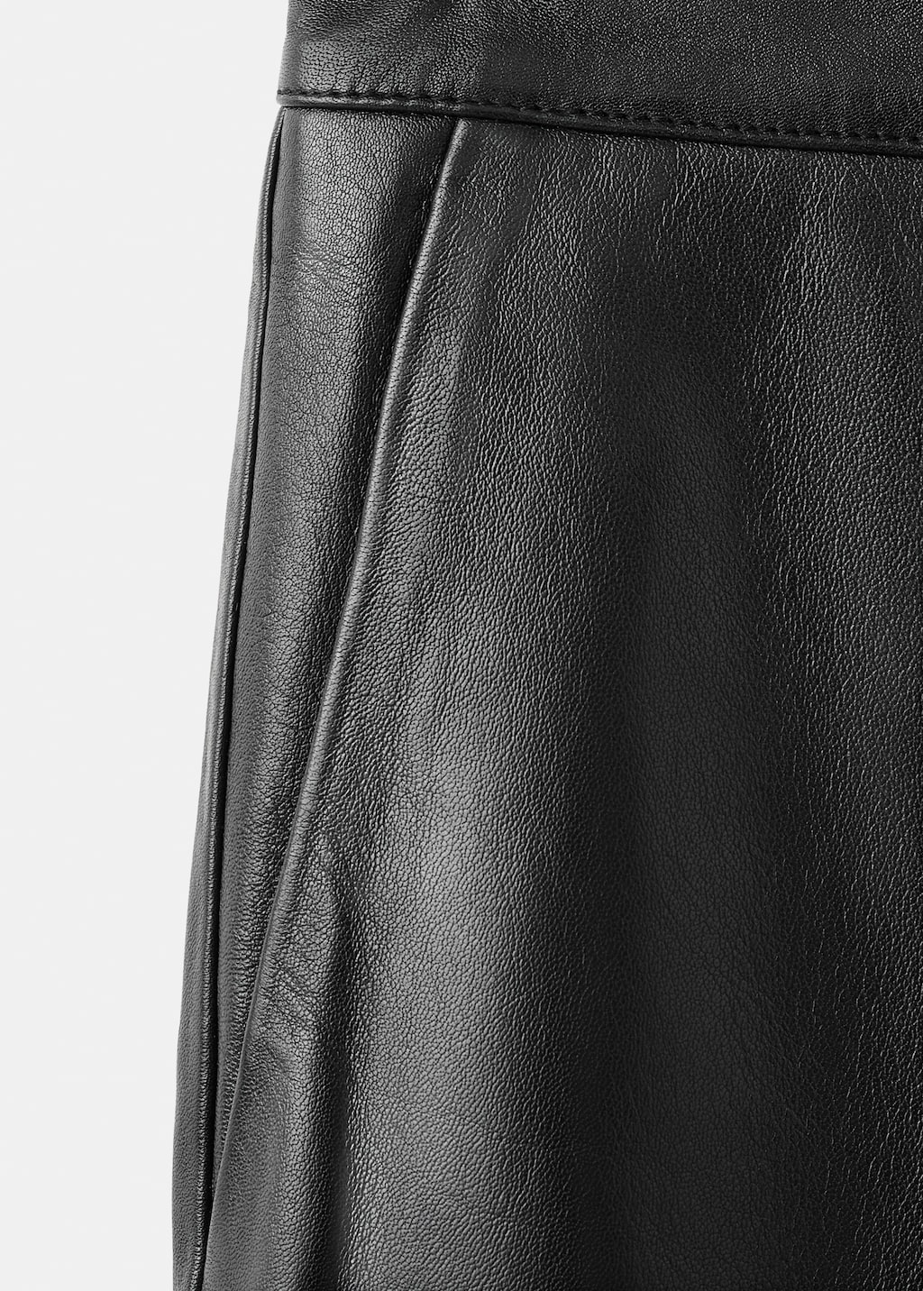 100% leather flared pants