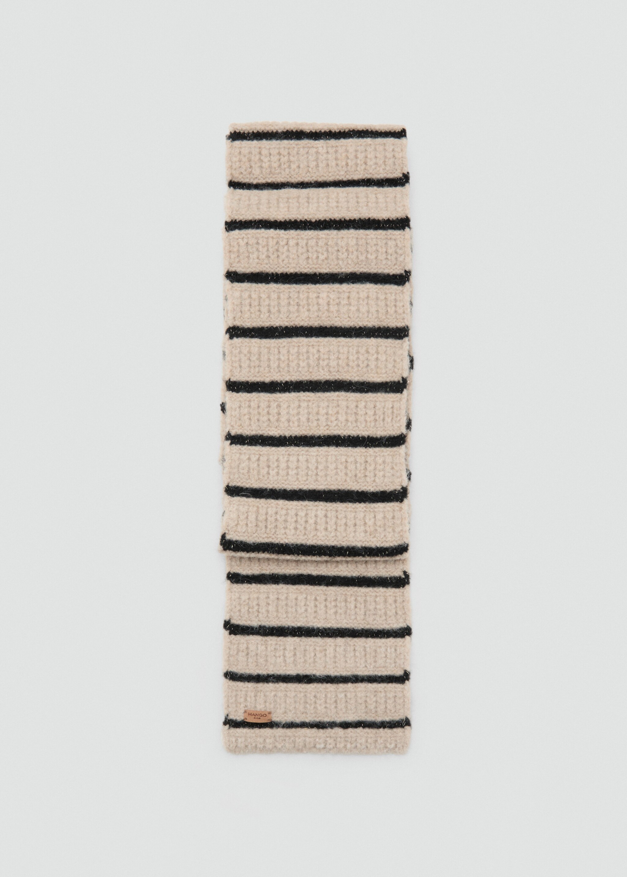 Écharpe maille rayée - Article sans modèle, Sable. Ref: 17086346-00.