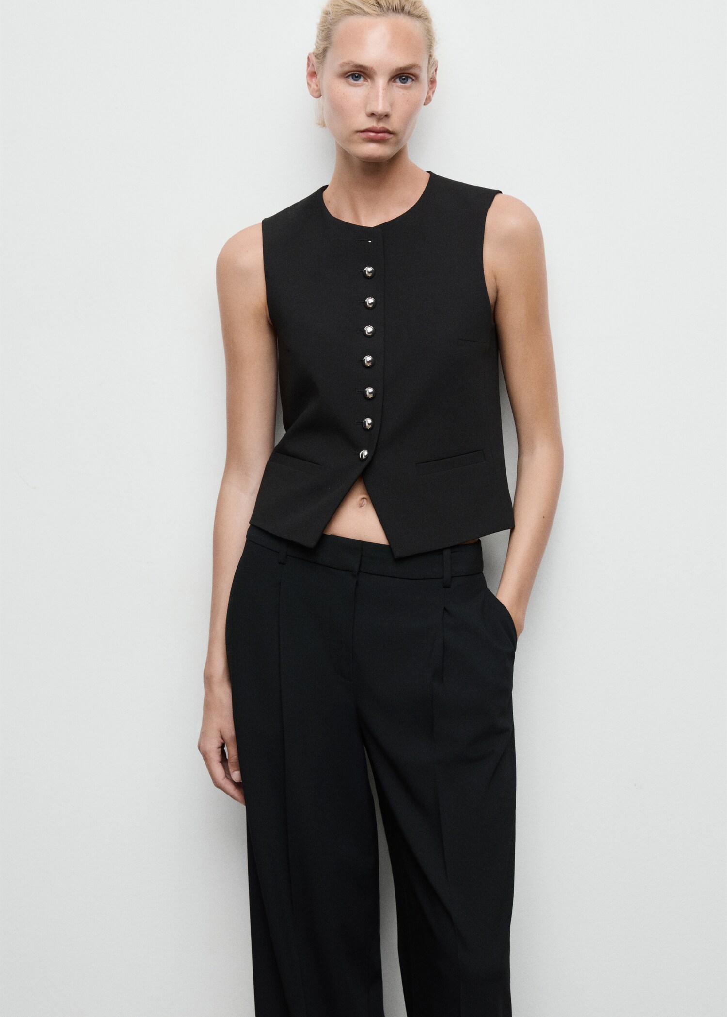 Waistcoat with jewel buttons - Medium plane