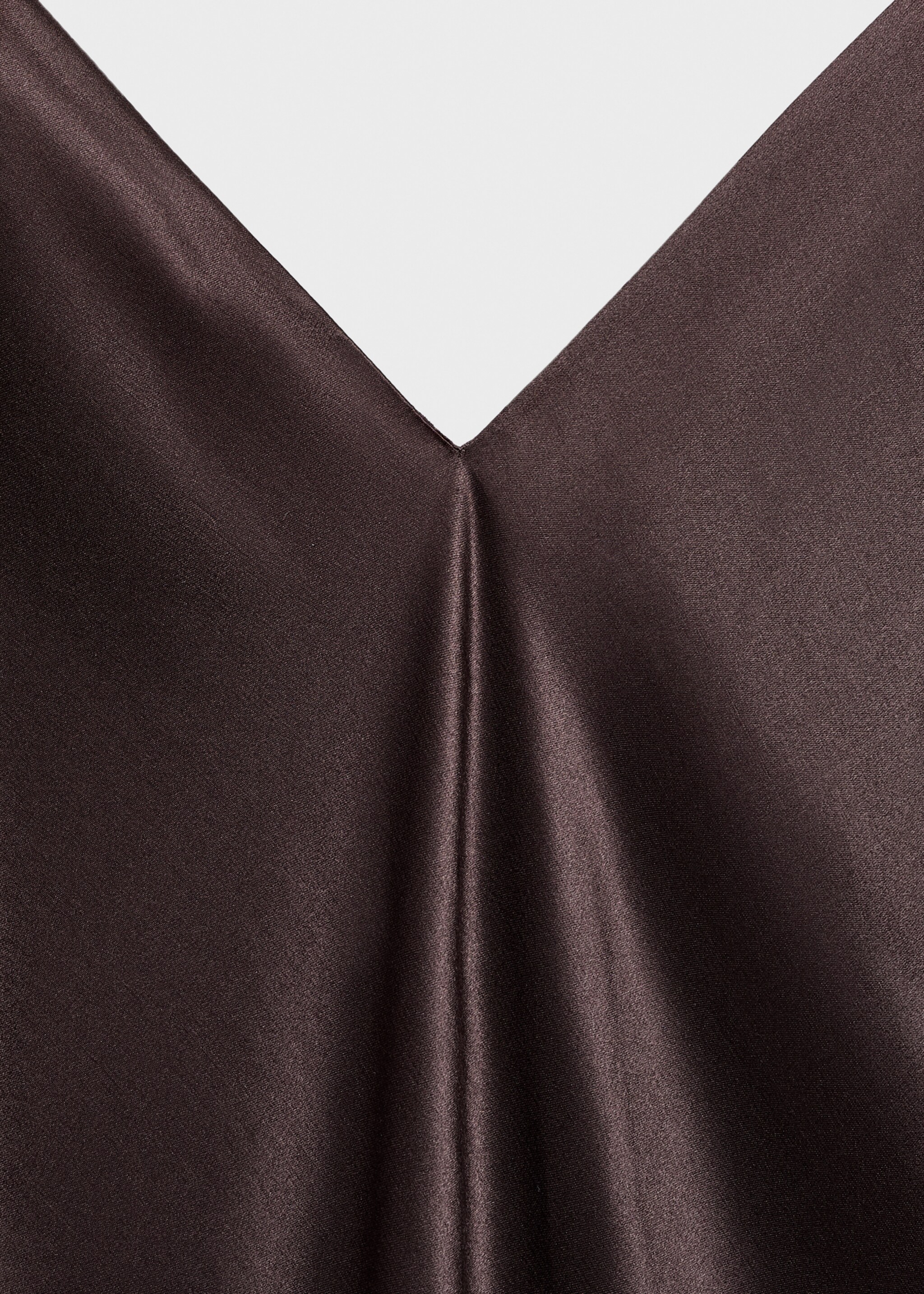 Silk satin dress - Details of the article 0, Brown. Ref: 17086351-00.
