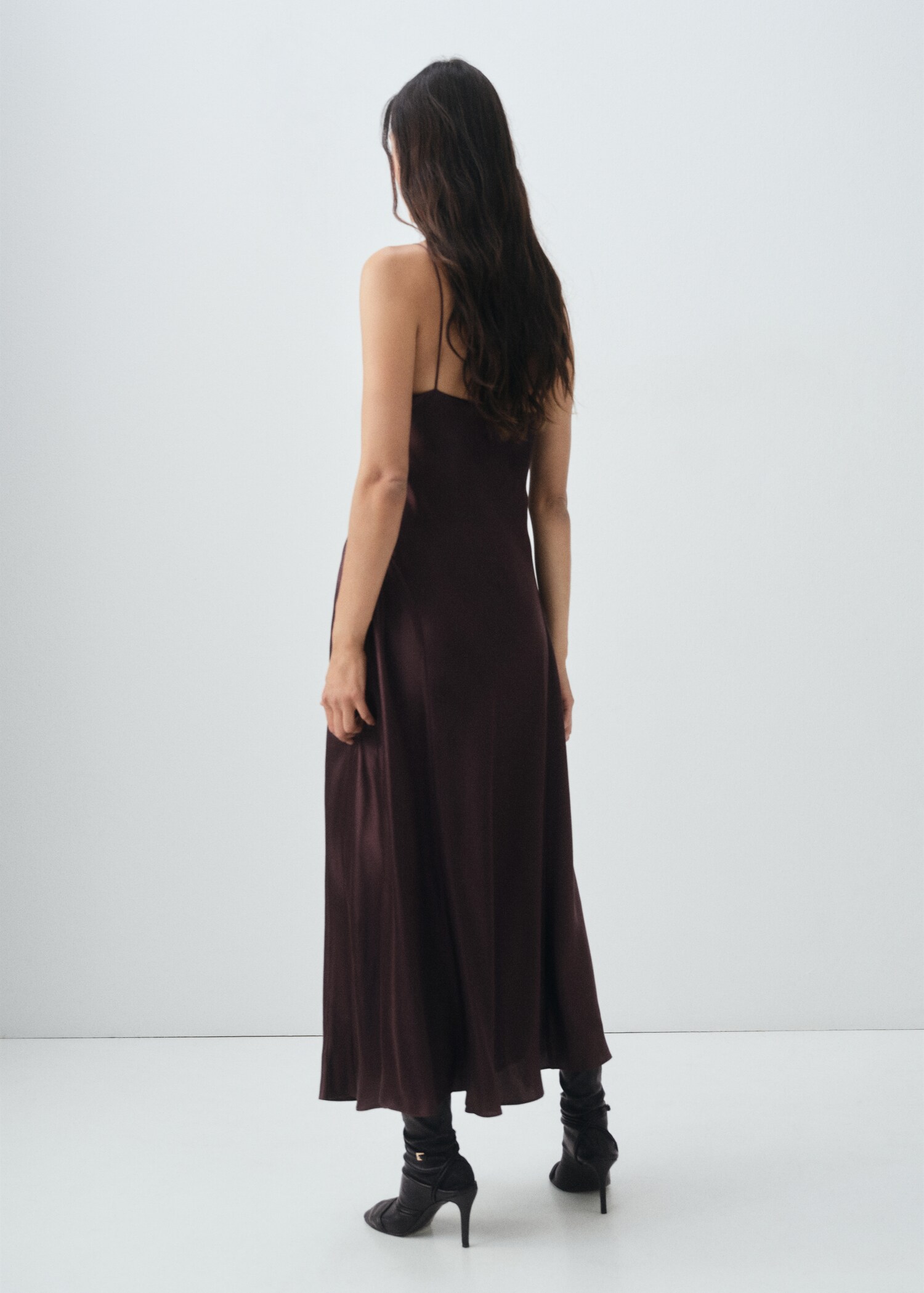 Silk satin dress - Reverse of the article