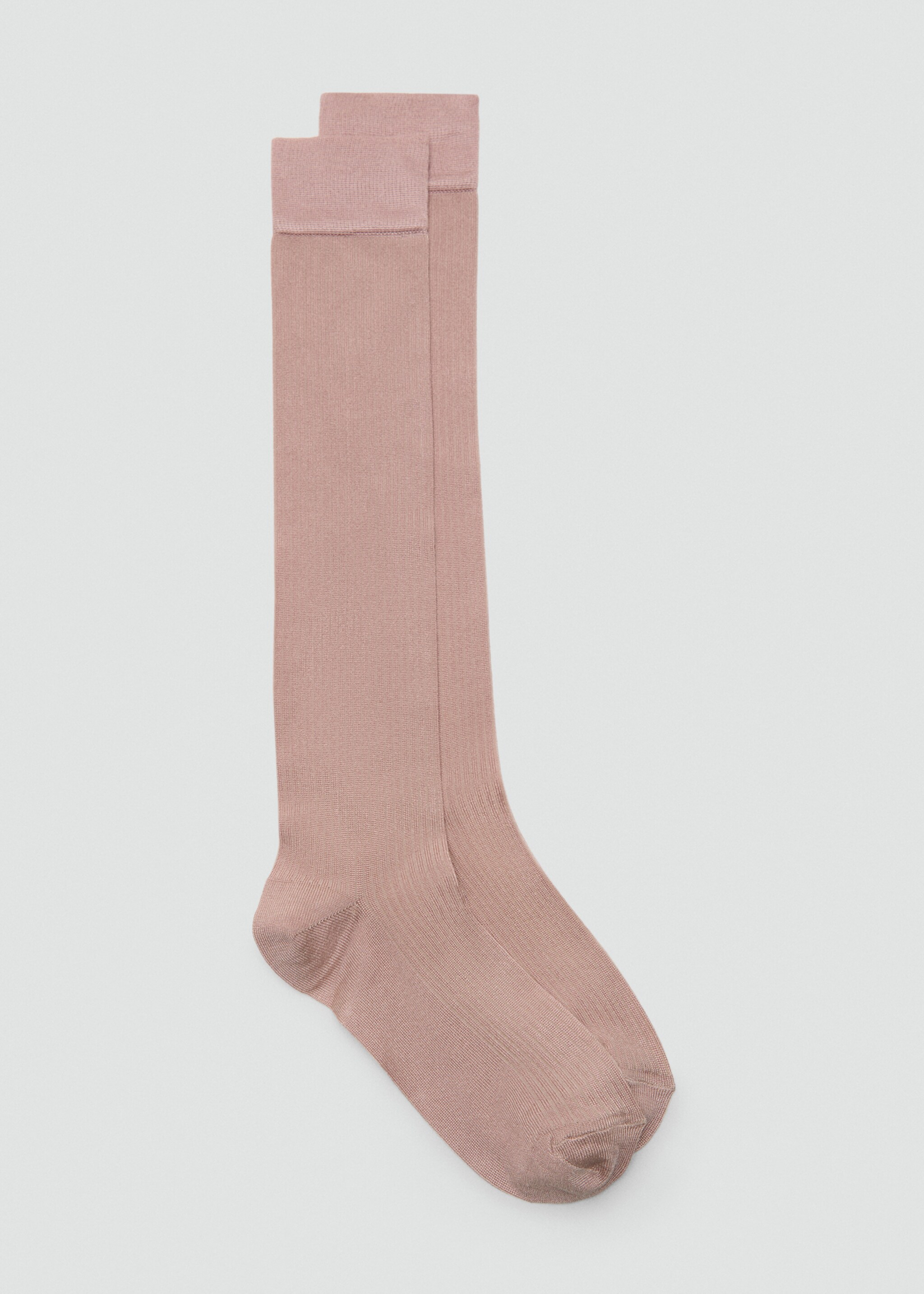 Long ribbed socks - Article without model, Light Pink. Ref: 17086352-00.