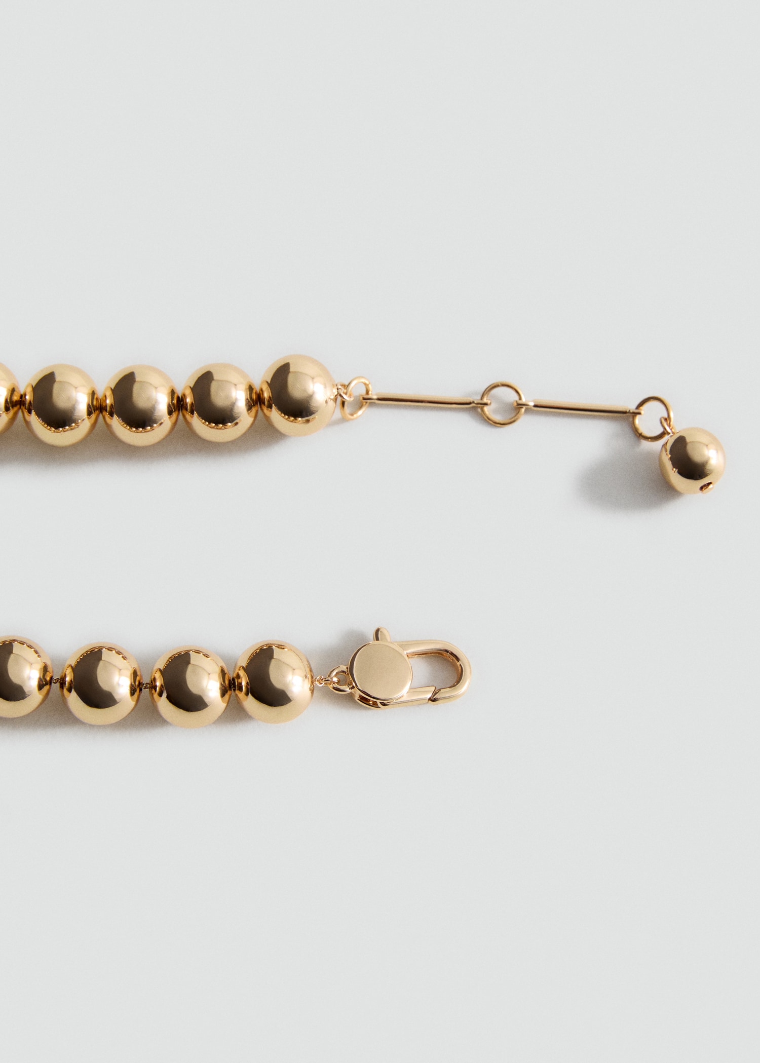 Metallic spheres necklace - Medium plane