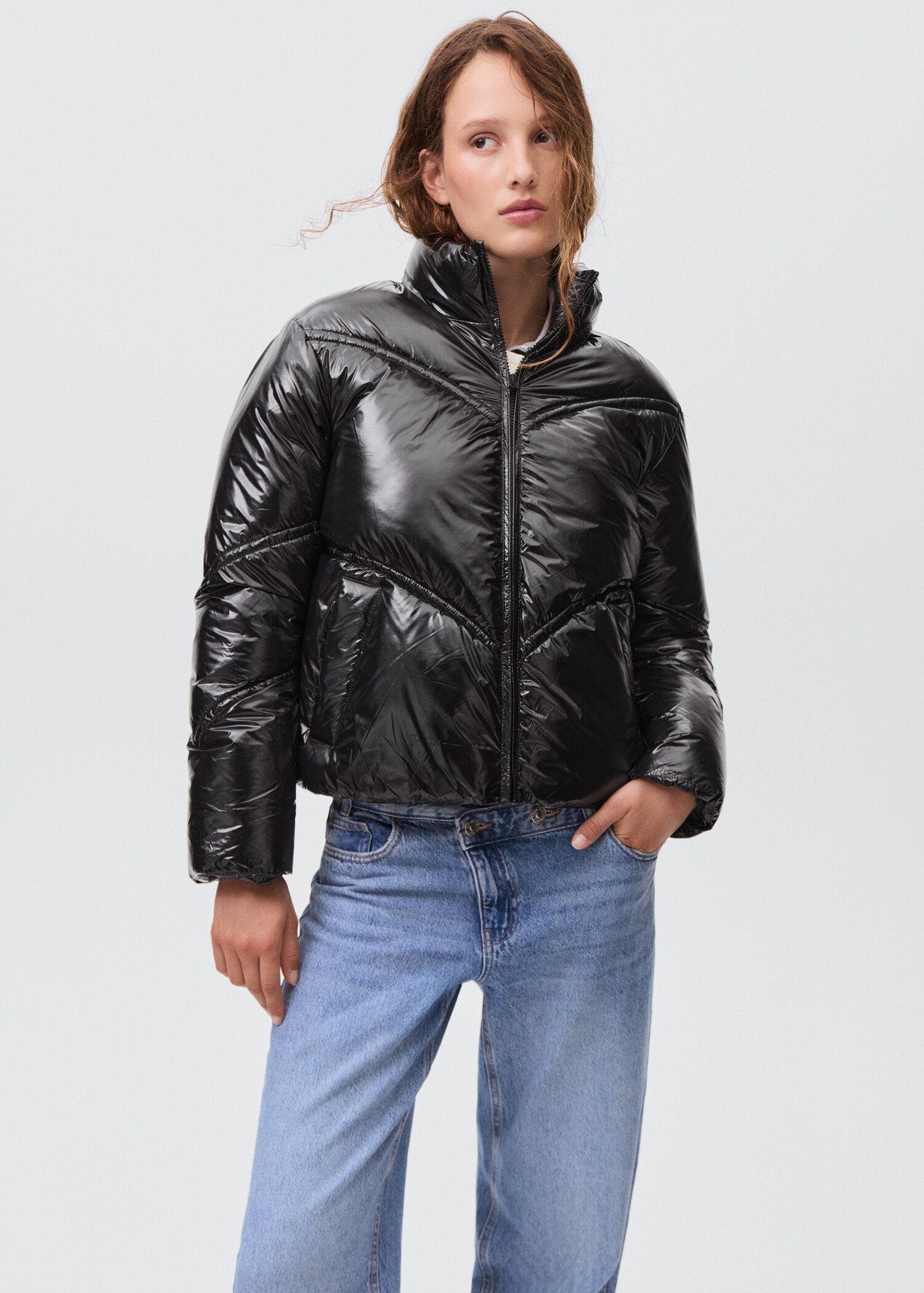 Shiny quilted anorak - Medium plane