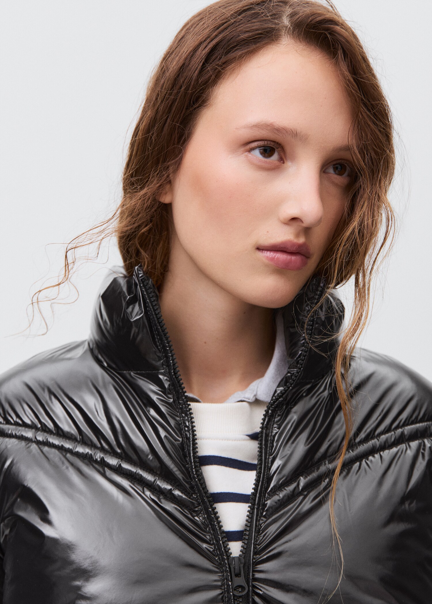 Shiny quilted anorak - Details of the article 1