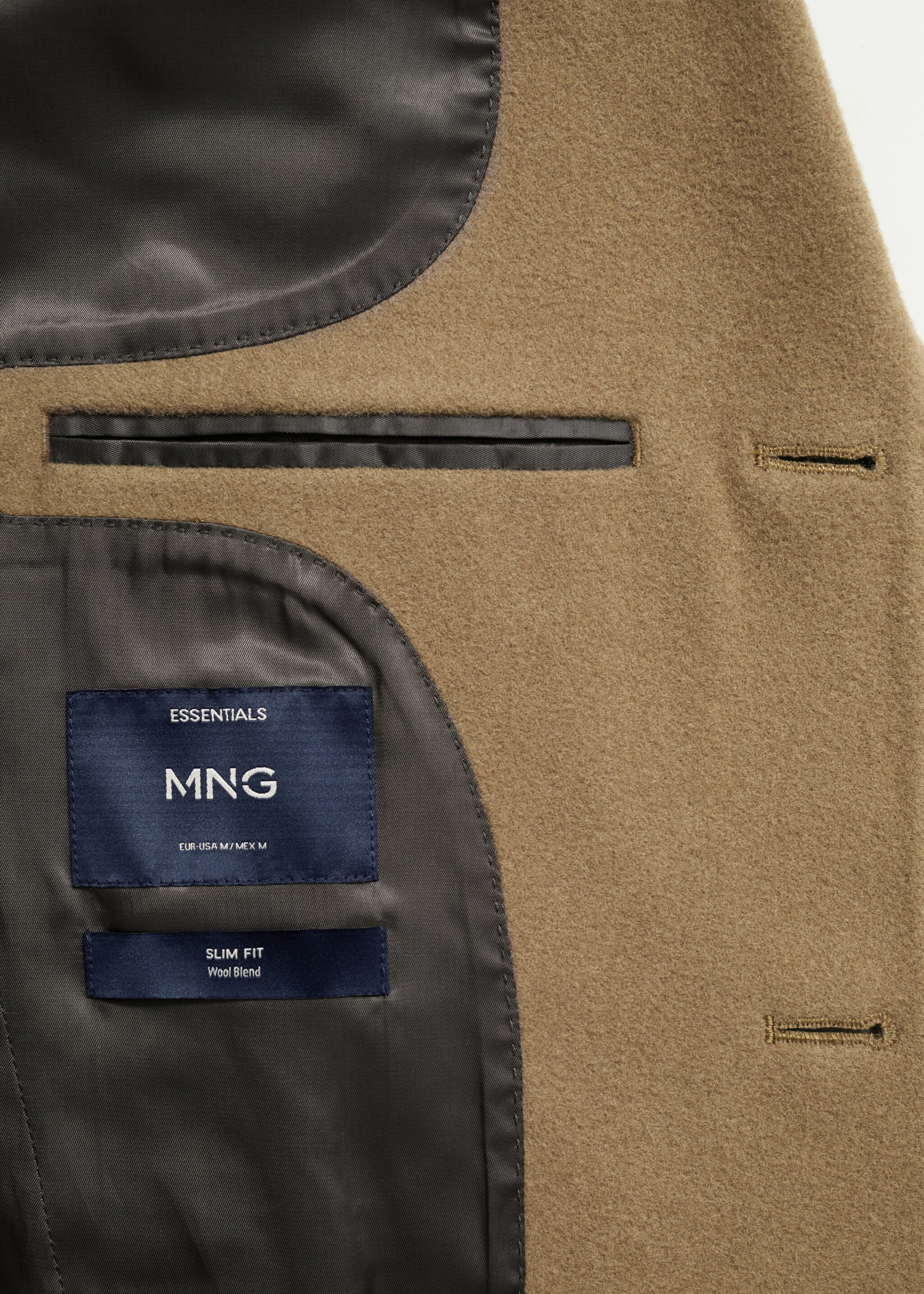 Wool overcoat - Details of the article 0, Medium Brown. Ref: 17086720-00.