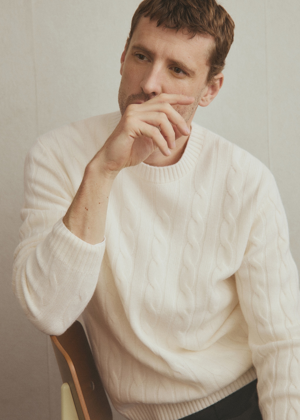 100% wool braided sweater