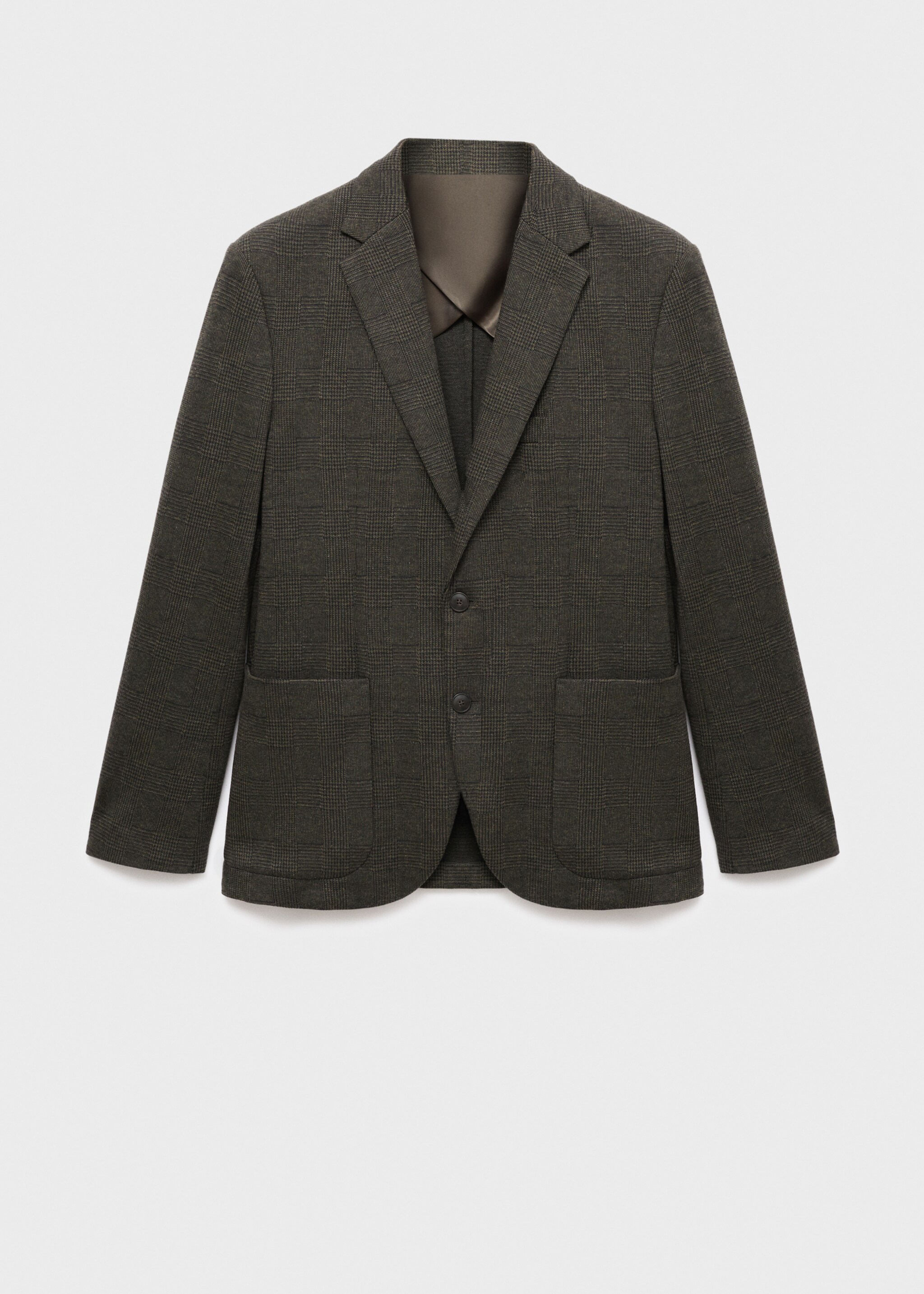 Slim fit microstructure blazer - Article without model, Grey. Ref: 17086722-00.