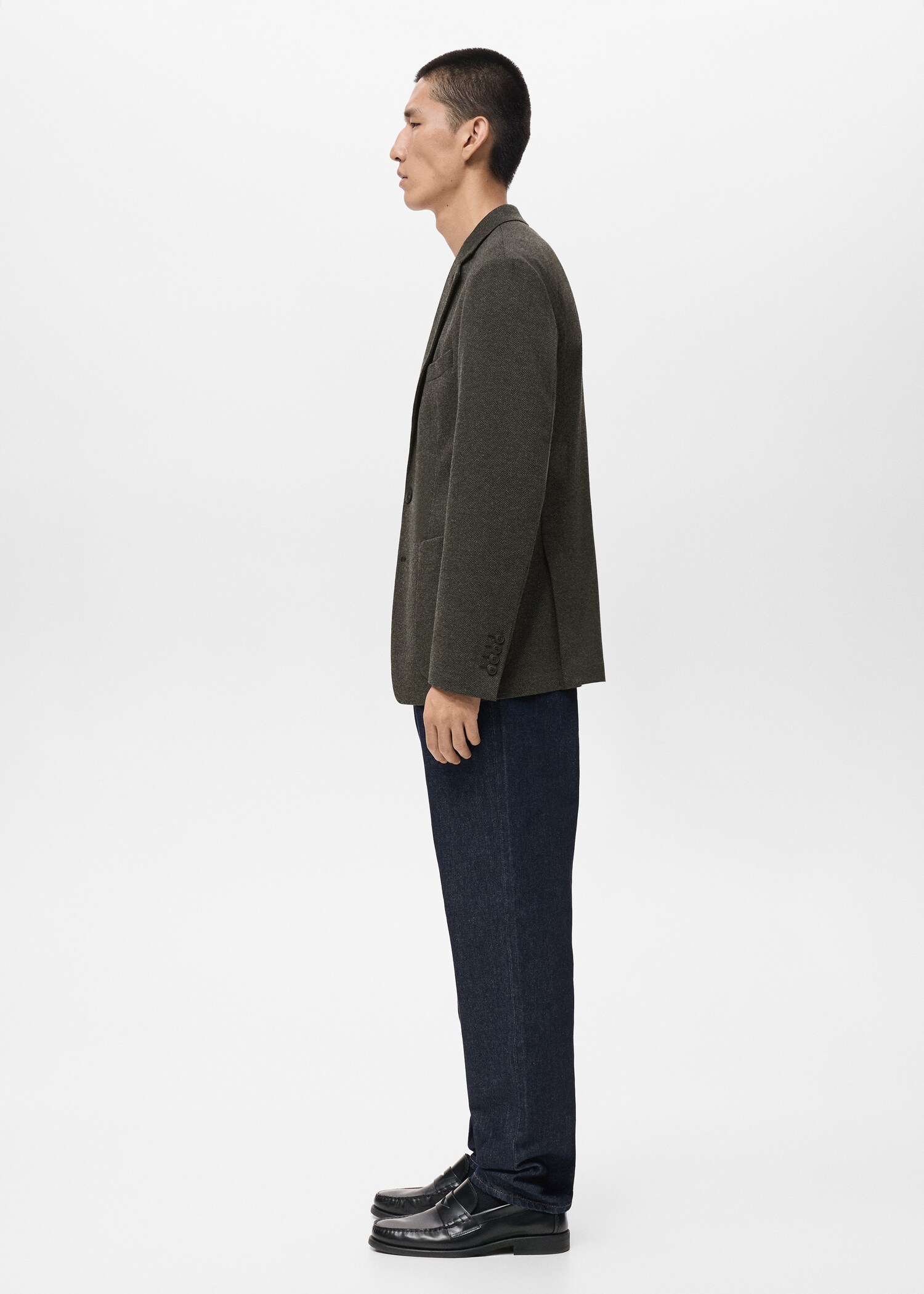 Slim fit microstructure blazer - Details of the article 2