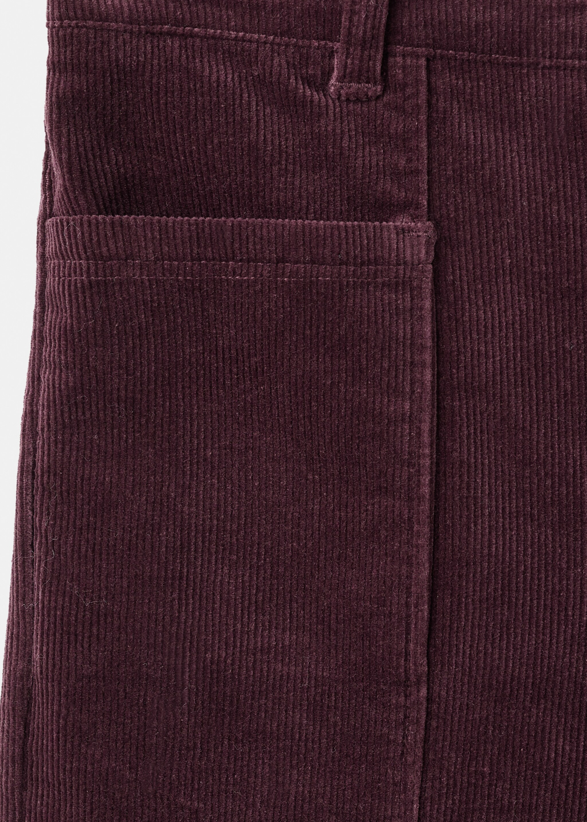 Trousers cris - Details of the article 8, Burgundy. Ref: 17086723-00.