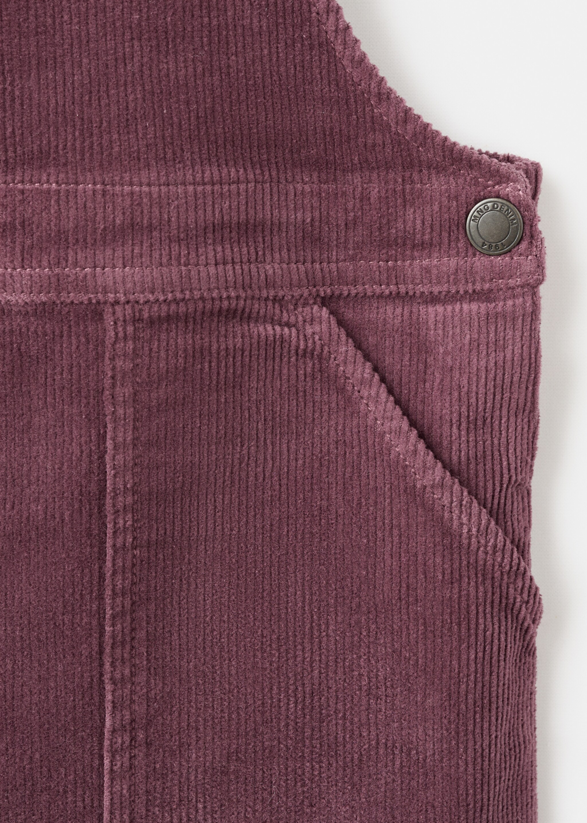 Corduroy pinafore dress - Details of the article 8, Pink. Ref: 17086724-00.