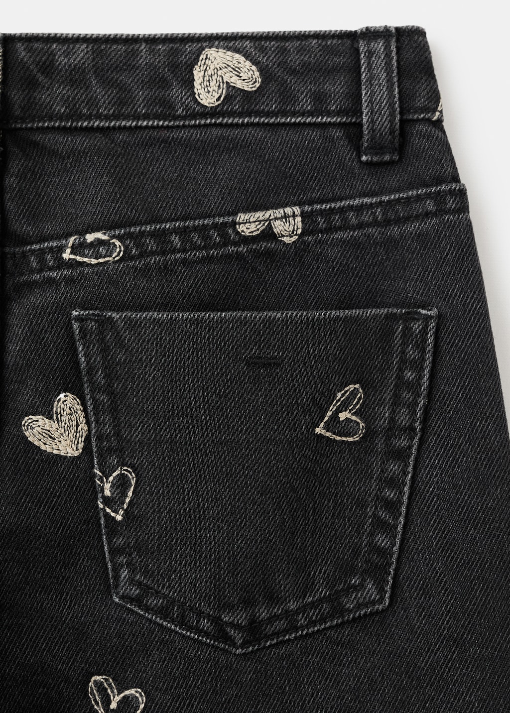 Jeans with embroidered heart - Kids | MANGO USA